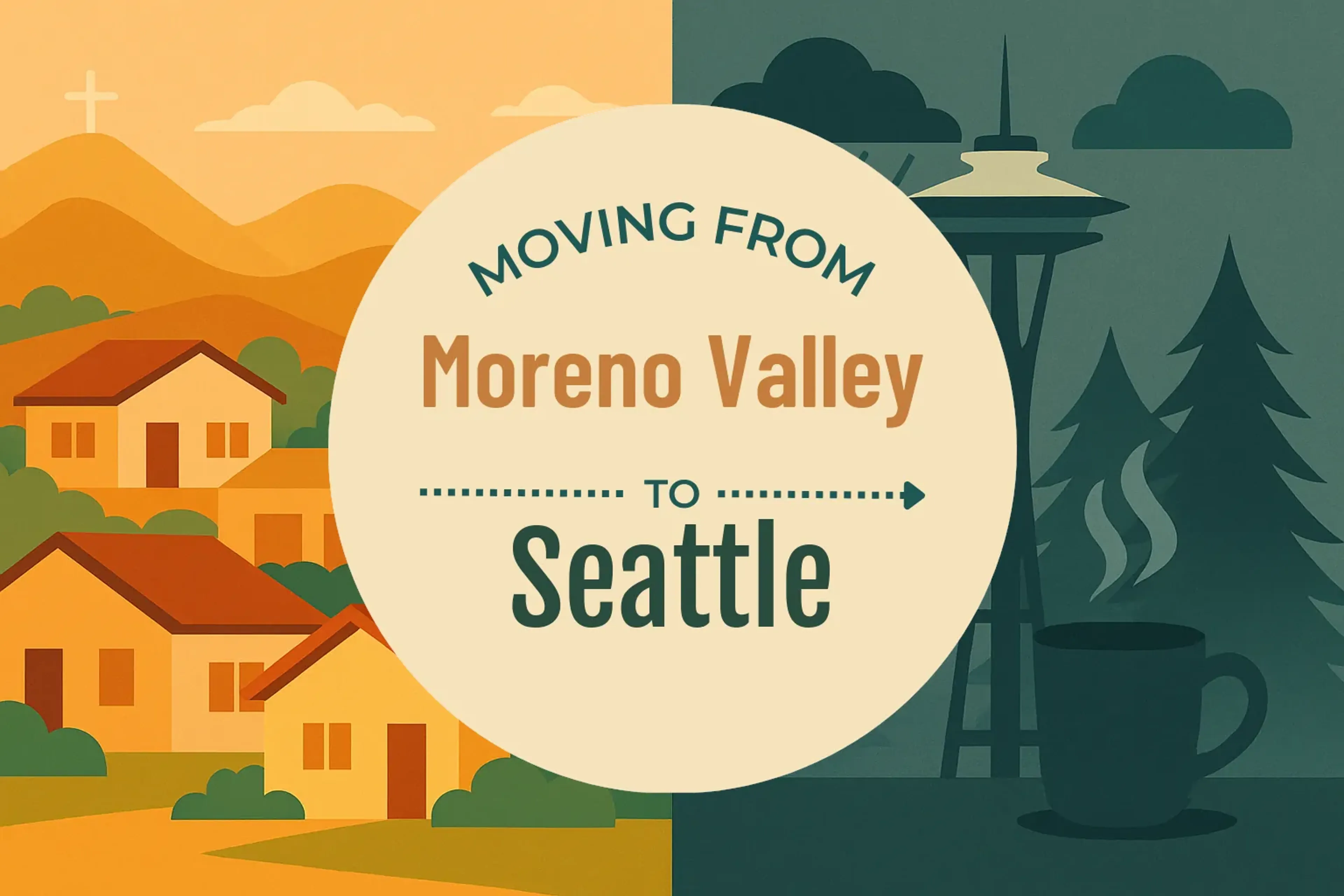 Side-by-side comparison of Moreno Valley to Seattle moving companies