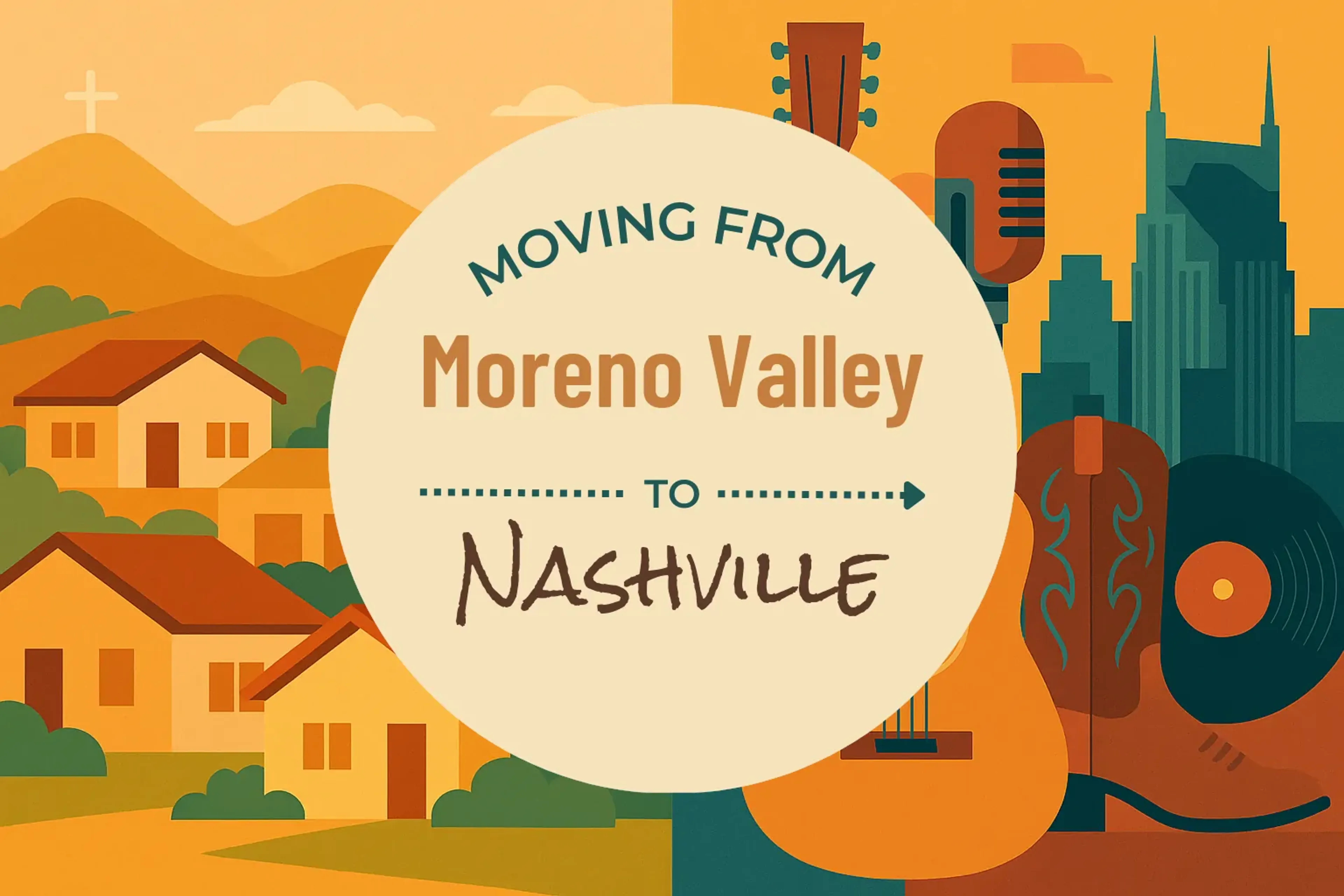 Side-by-side comparison of Moreno Valley to Nashville moving companies