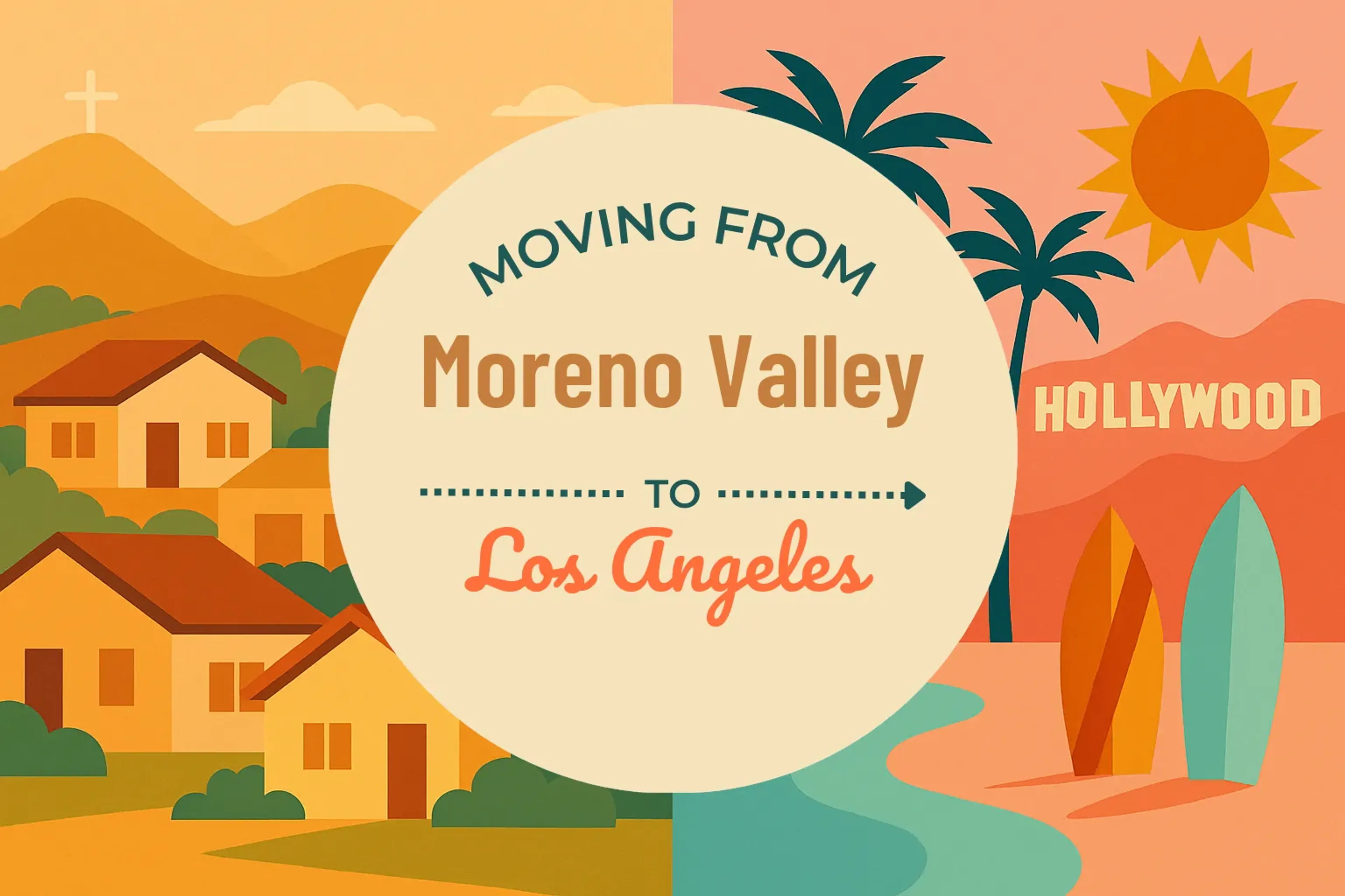 Side-by-side comparison of Moreno Valley to Los Angeles moving companies