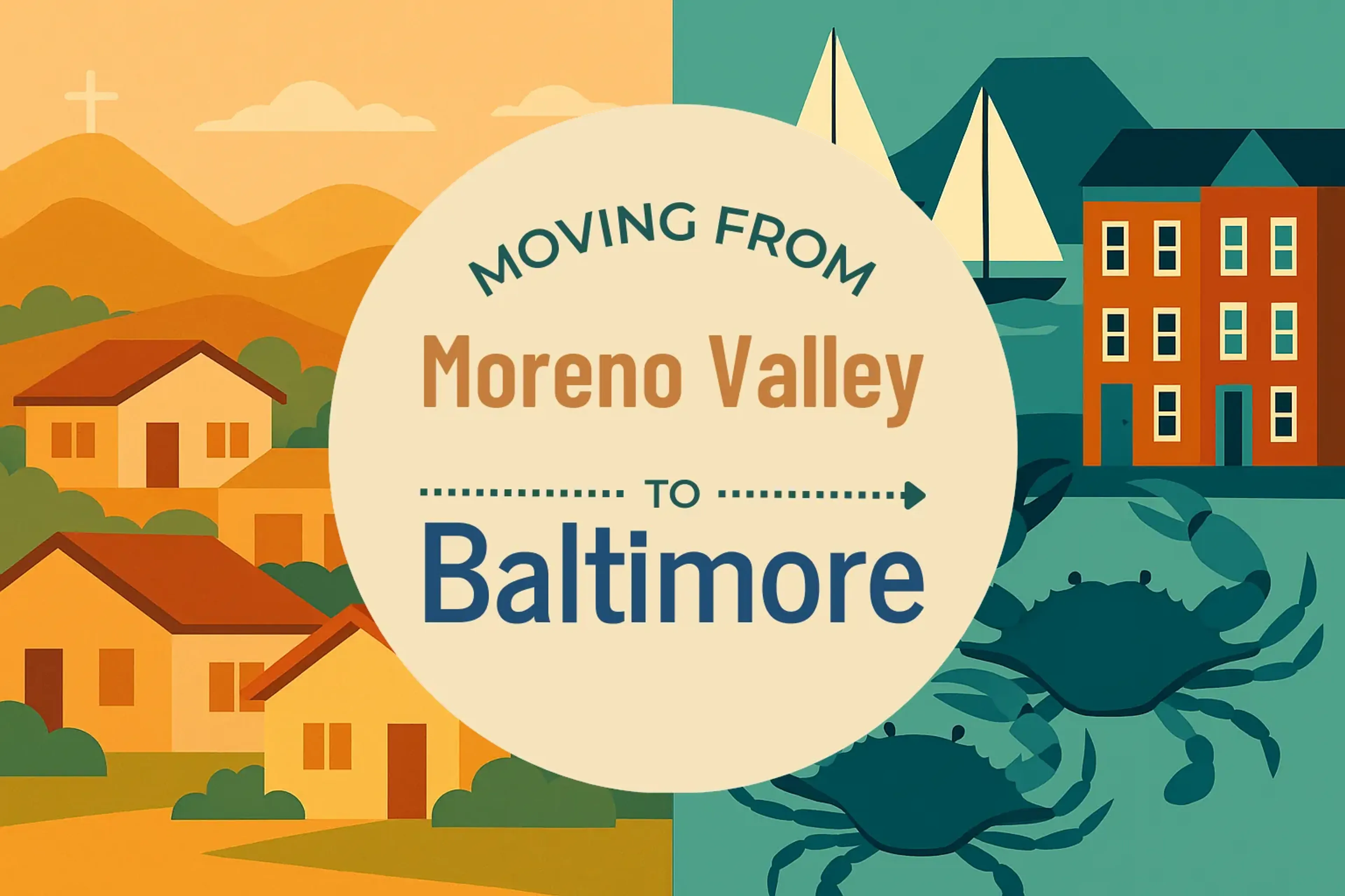 Side-by-side comparison of Moreno Valley to Baltimore moving companies