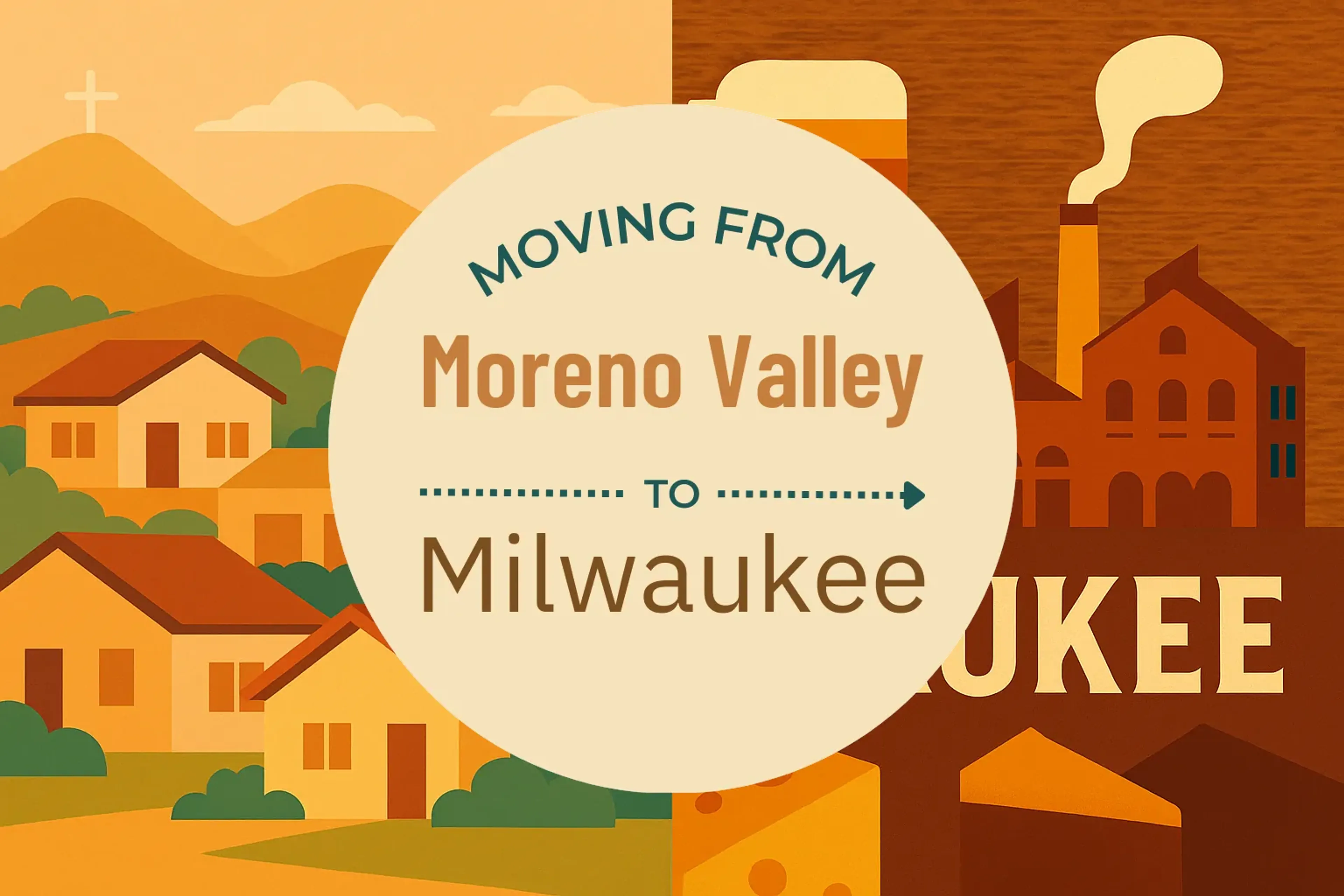 Side-by-side comparison of Moreno Valley to Milwaukee moving companies