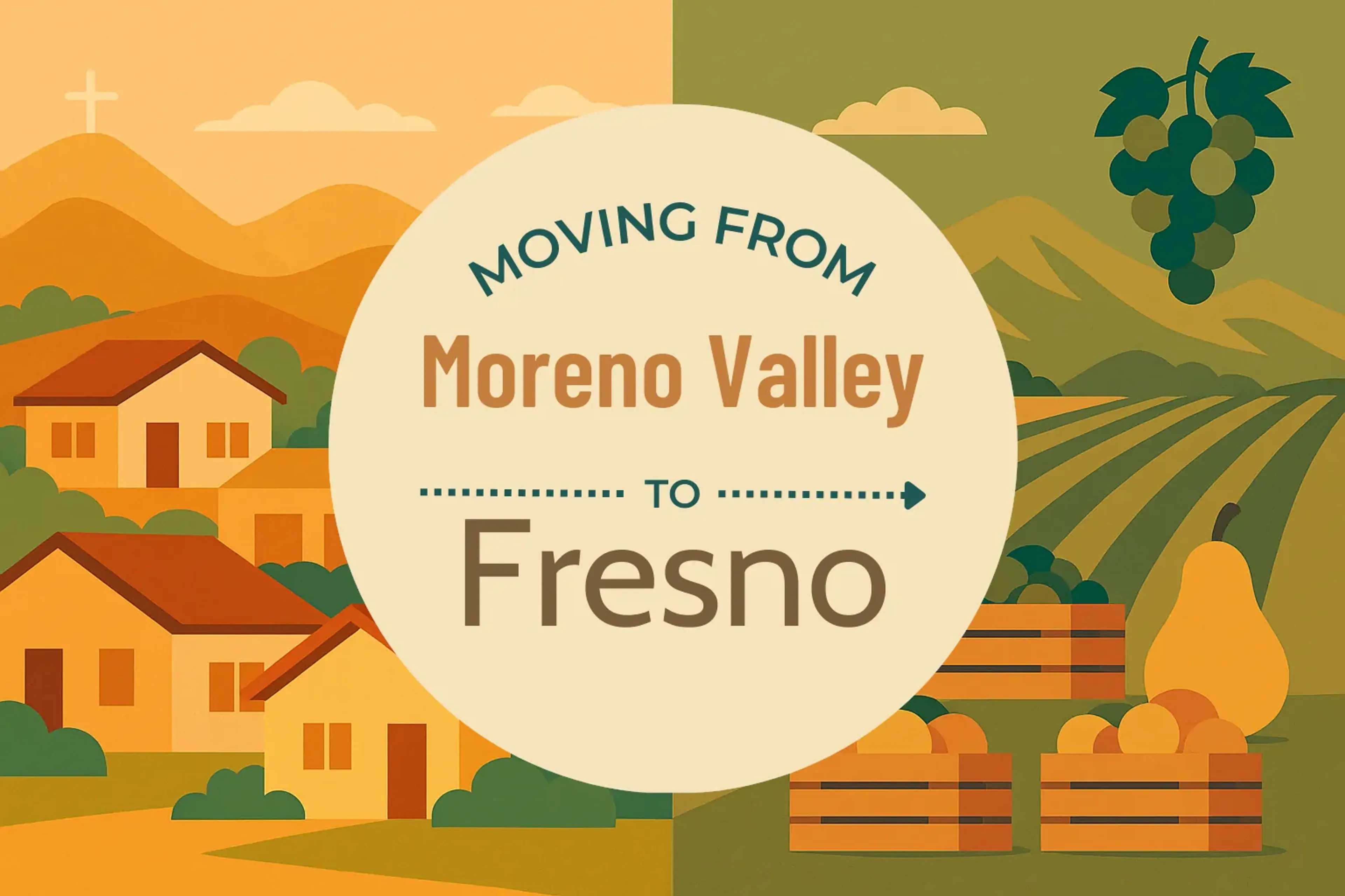 Side-by-side comparison of Moreno Valley to Fresno moving companies