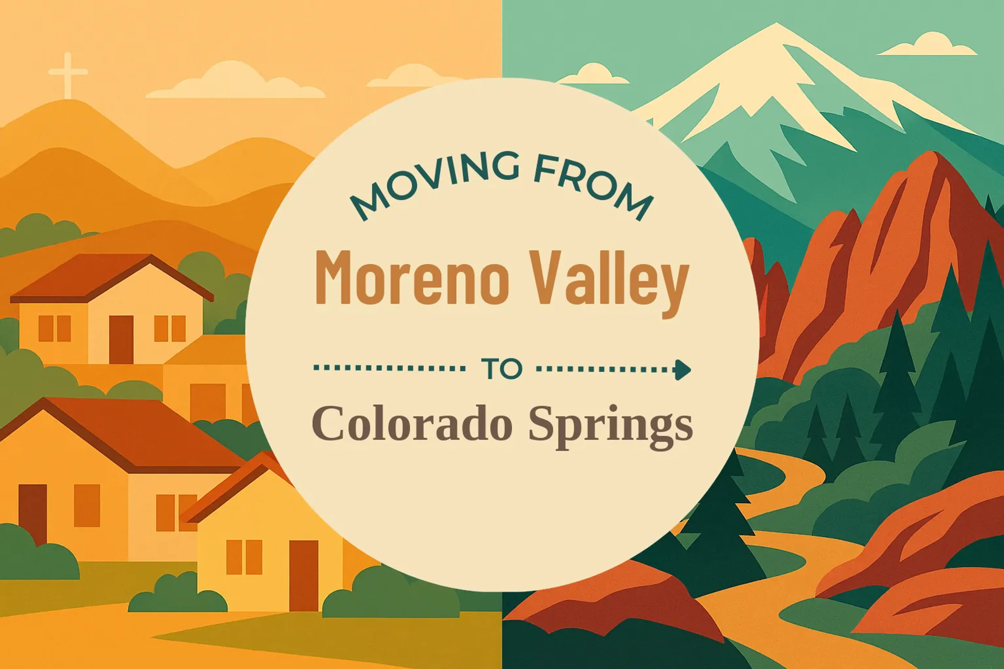 Side-by-side comparison of Moreno Valley to Colorado Springs moving companies