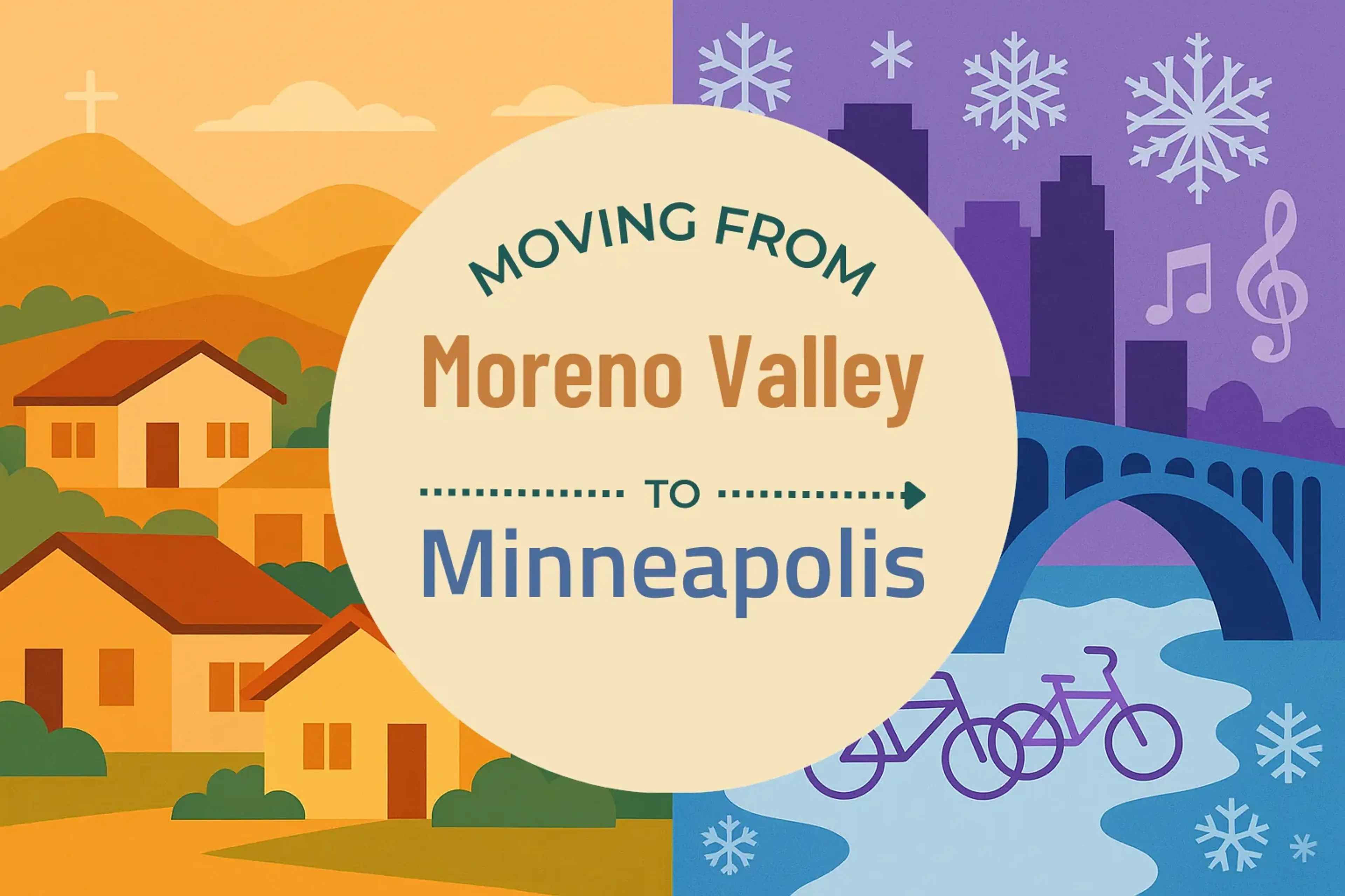 Side-by-side comparison of Moreno Valley to Minneapolis moving companies