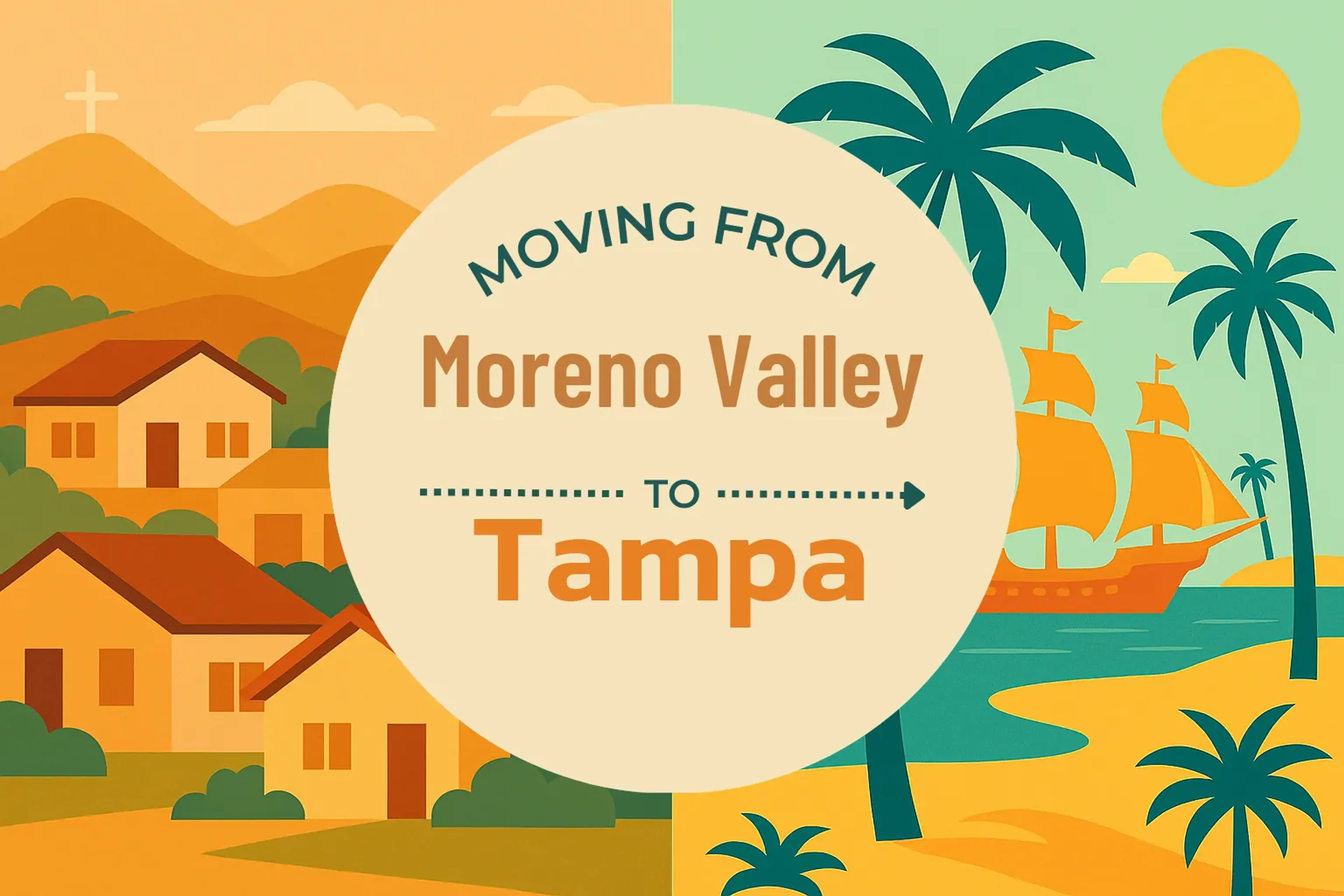Side-by-side comparison of Moreno Valley to Tampa moving companies