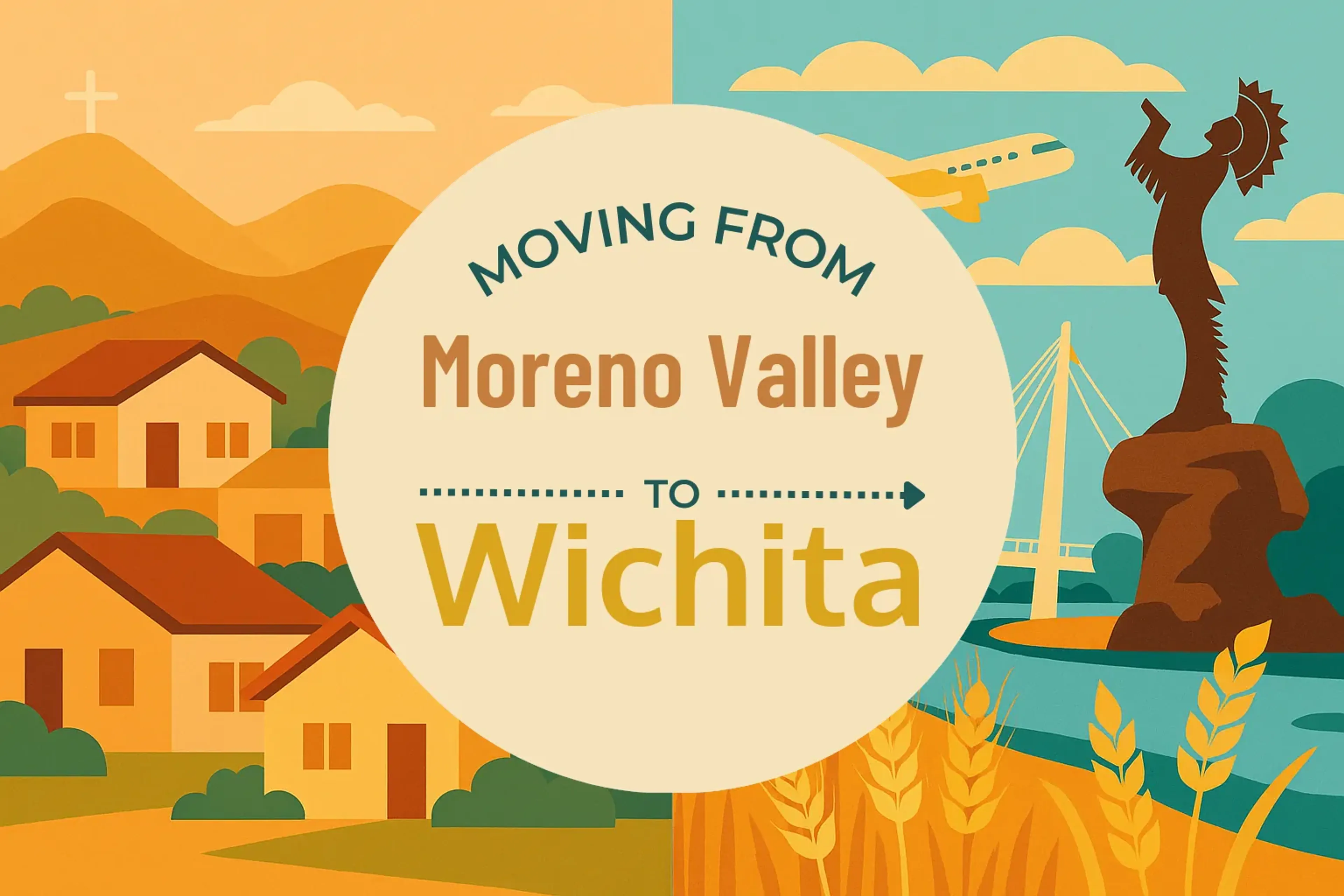 Side-by-side comparison of Moreno Valley to Wichita moving companies