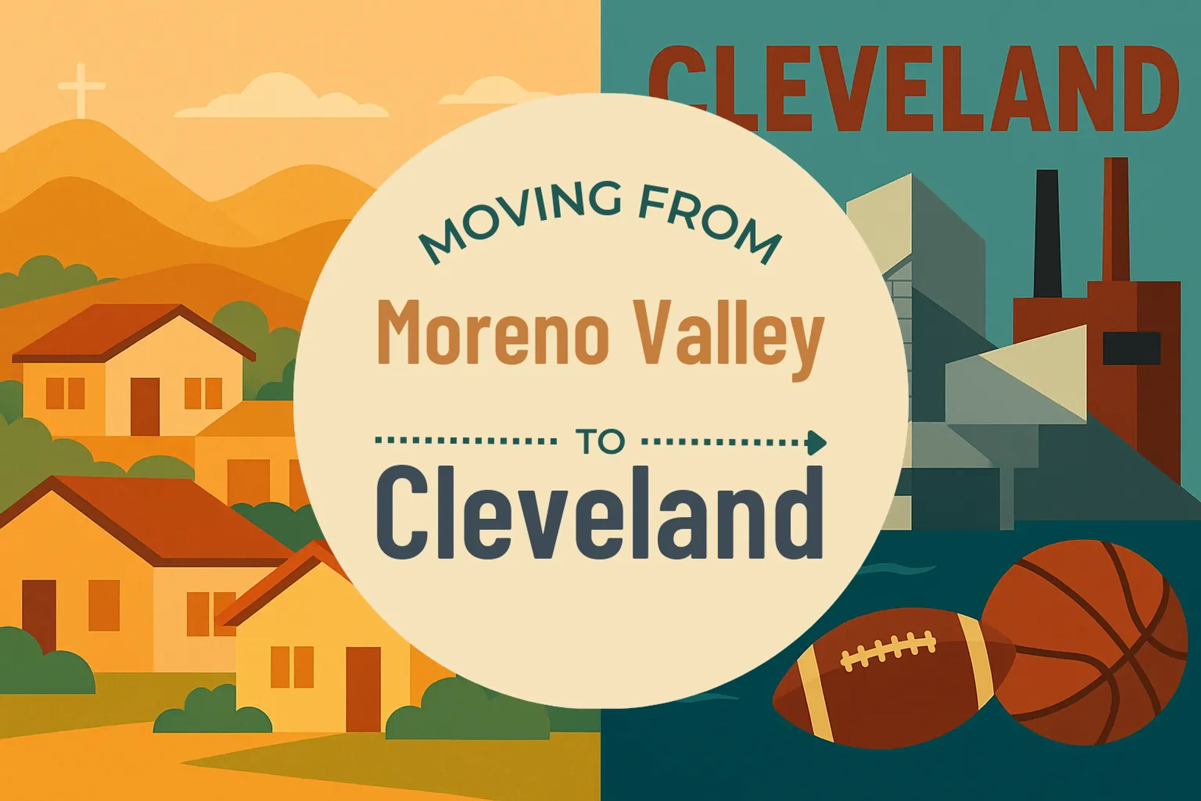Side-by-side comparison of Moreno Valley to Cleveland moving companies