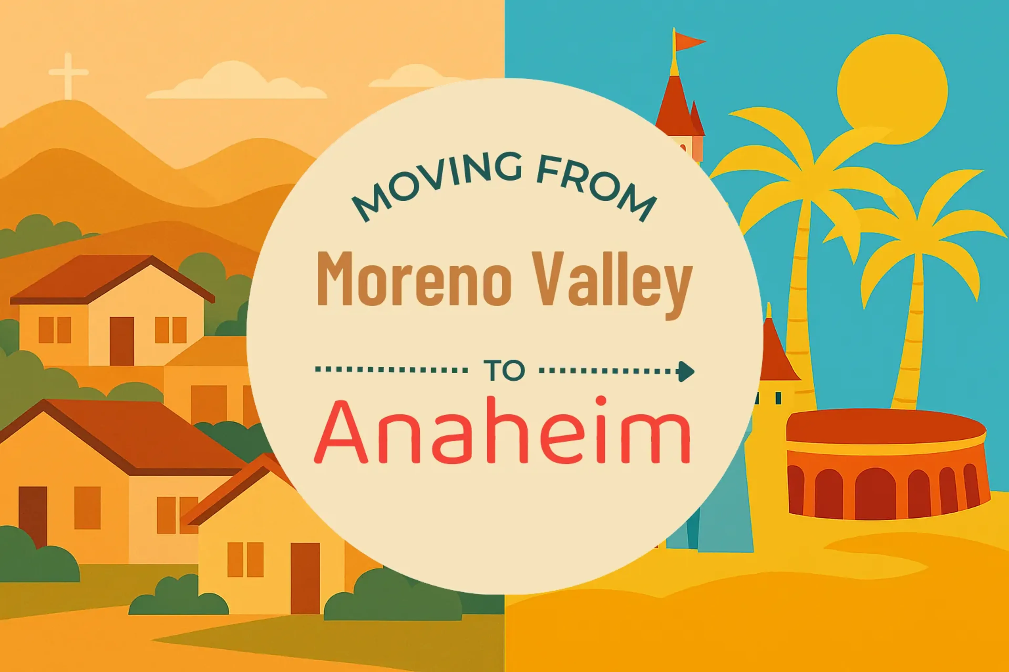 Side-by-side comparison of Moreno Valley to Anaheim moving companies