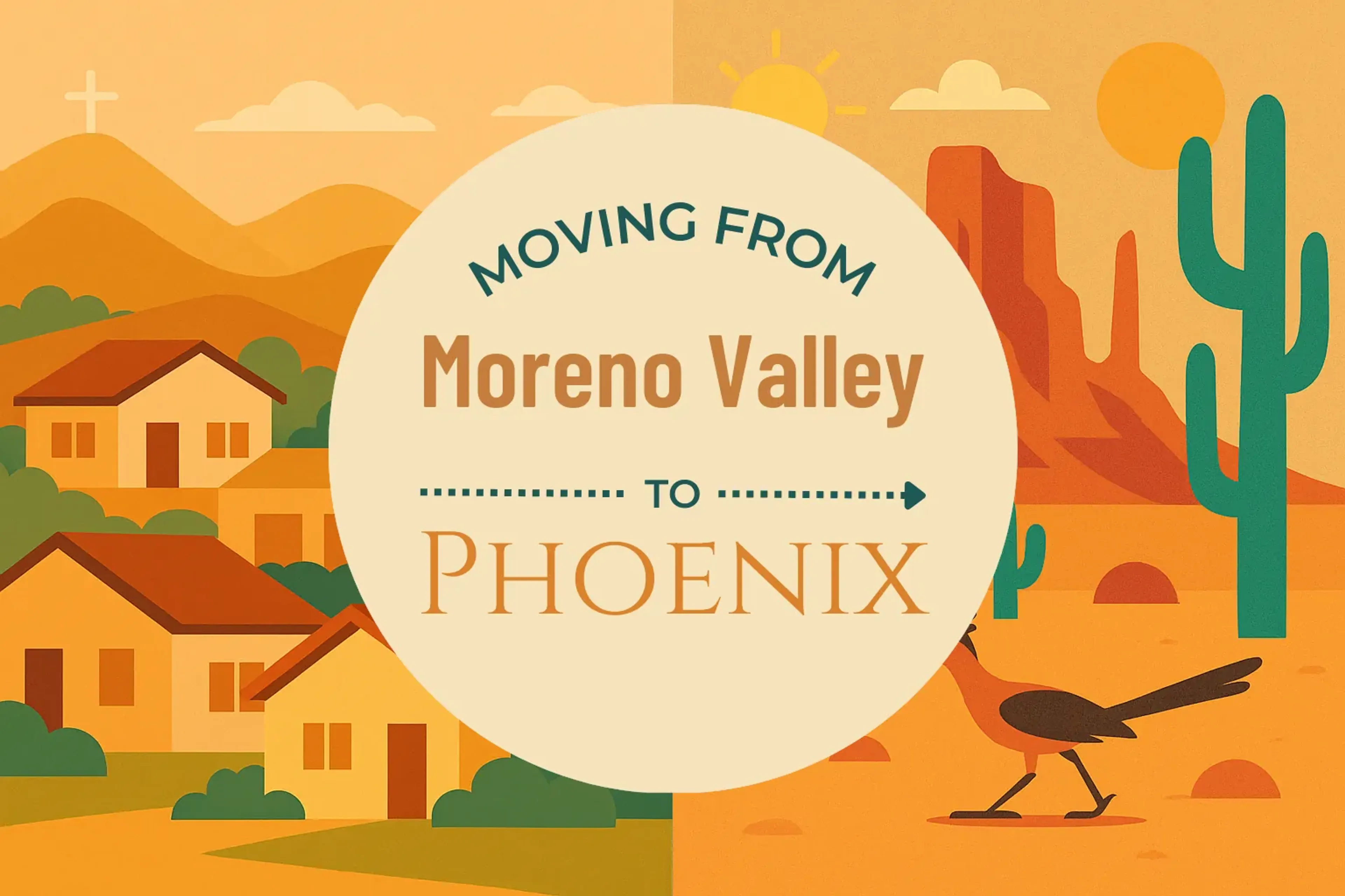 Side-by-side comparison of Moreno Valley to Phoenix moving companies
