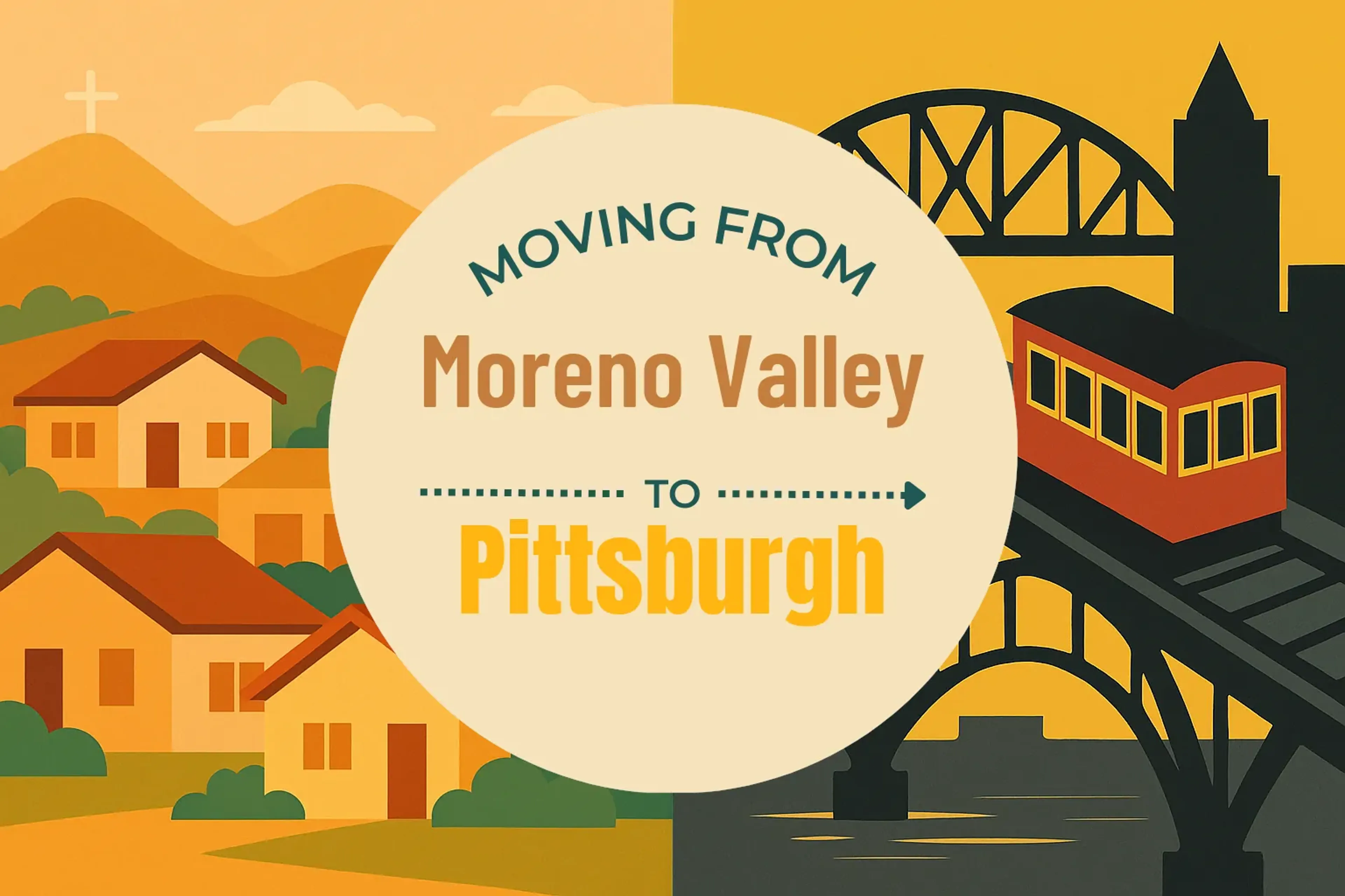 Side-by-side comparison of Moreno Valley to Pittsburgh moving companies