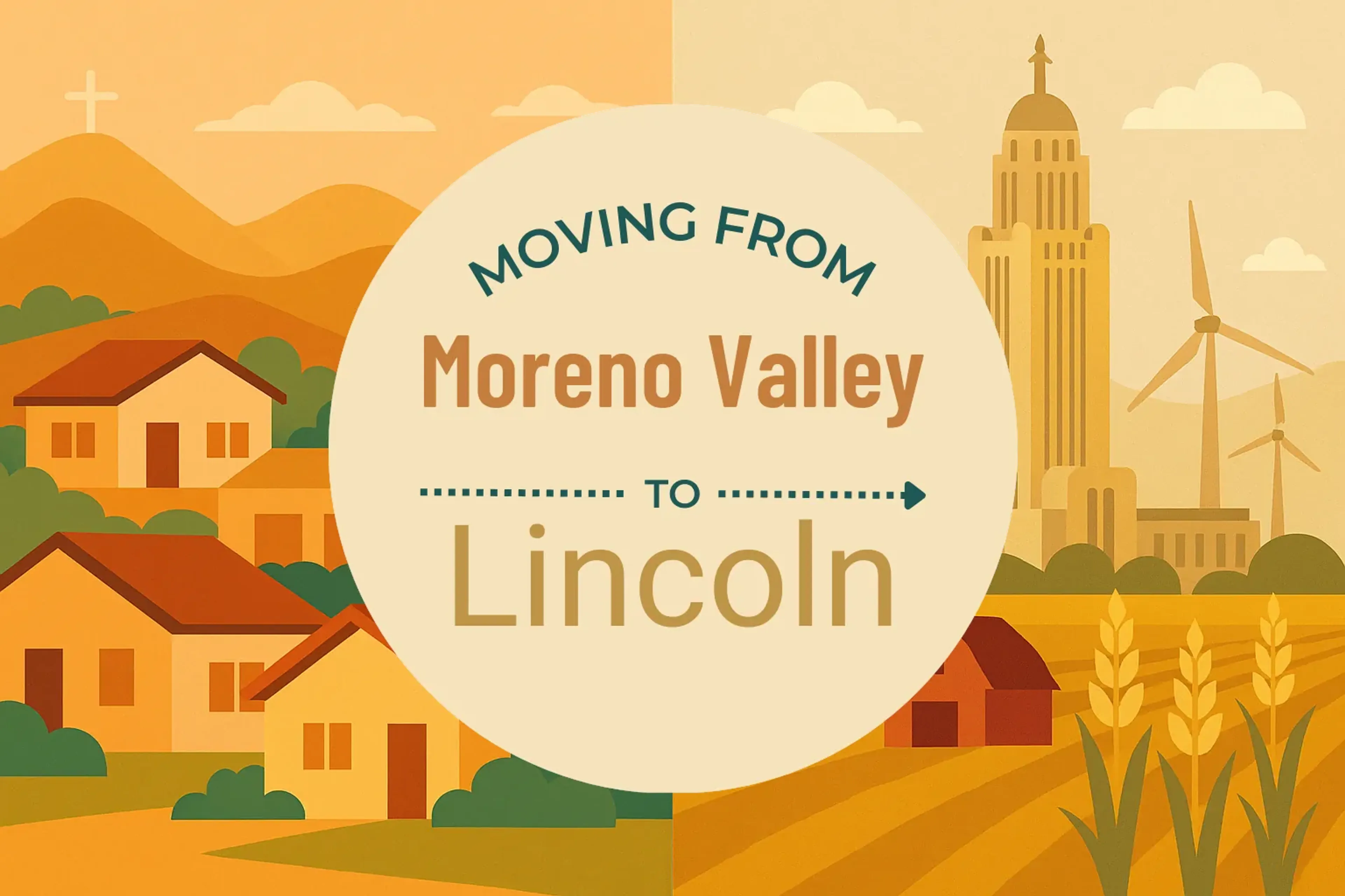 Side-by-side comparison of Moreno Valley to Lincoln moving companies