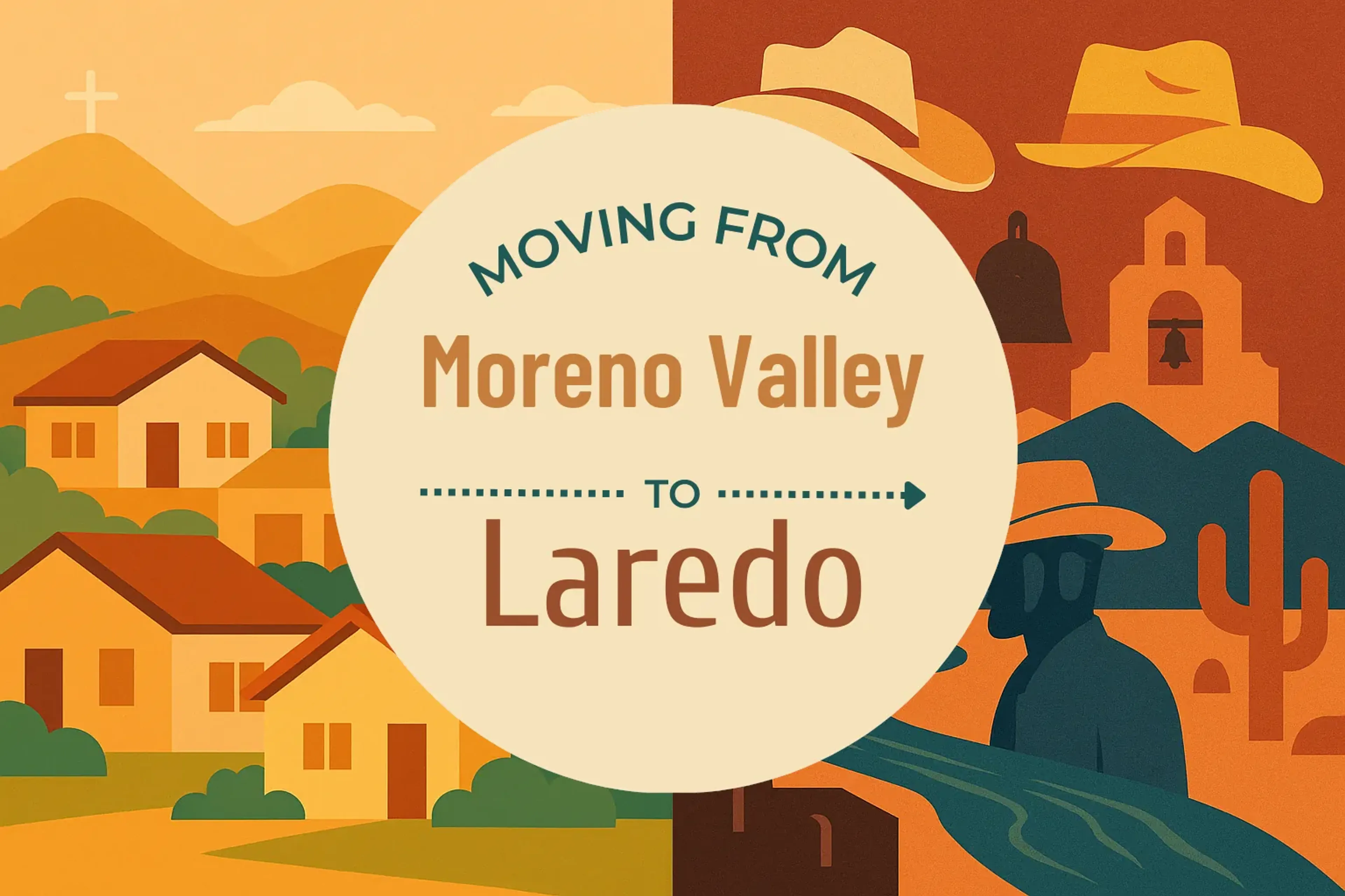 Side-by-side comparison of Moreno Valley to Laredo moving companies