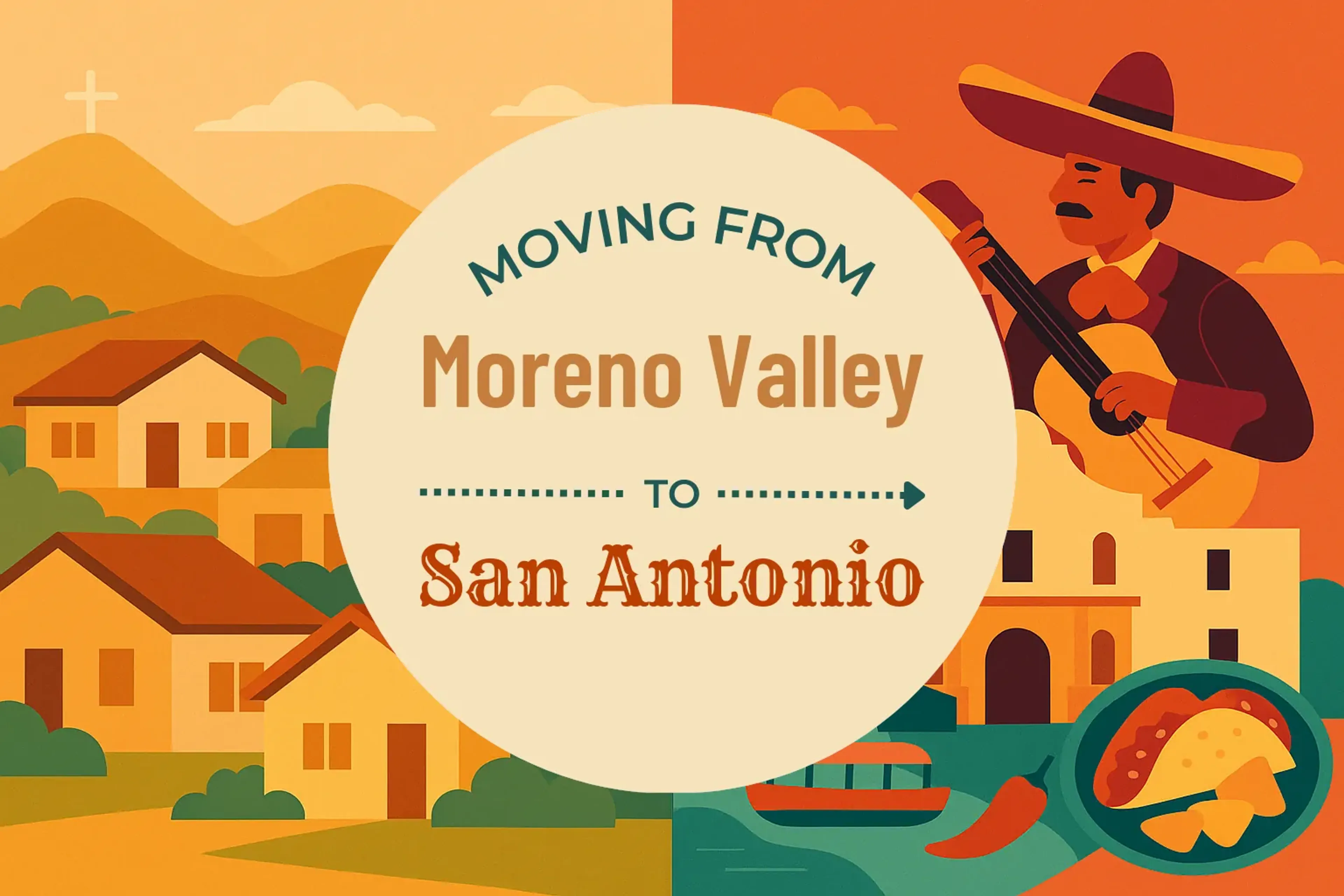 Side-by-side comparison of Moreno Valley to San Antonio moving companies