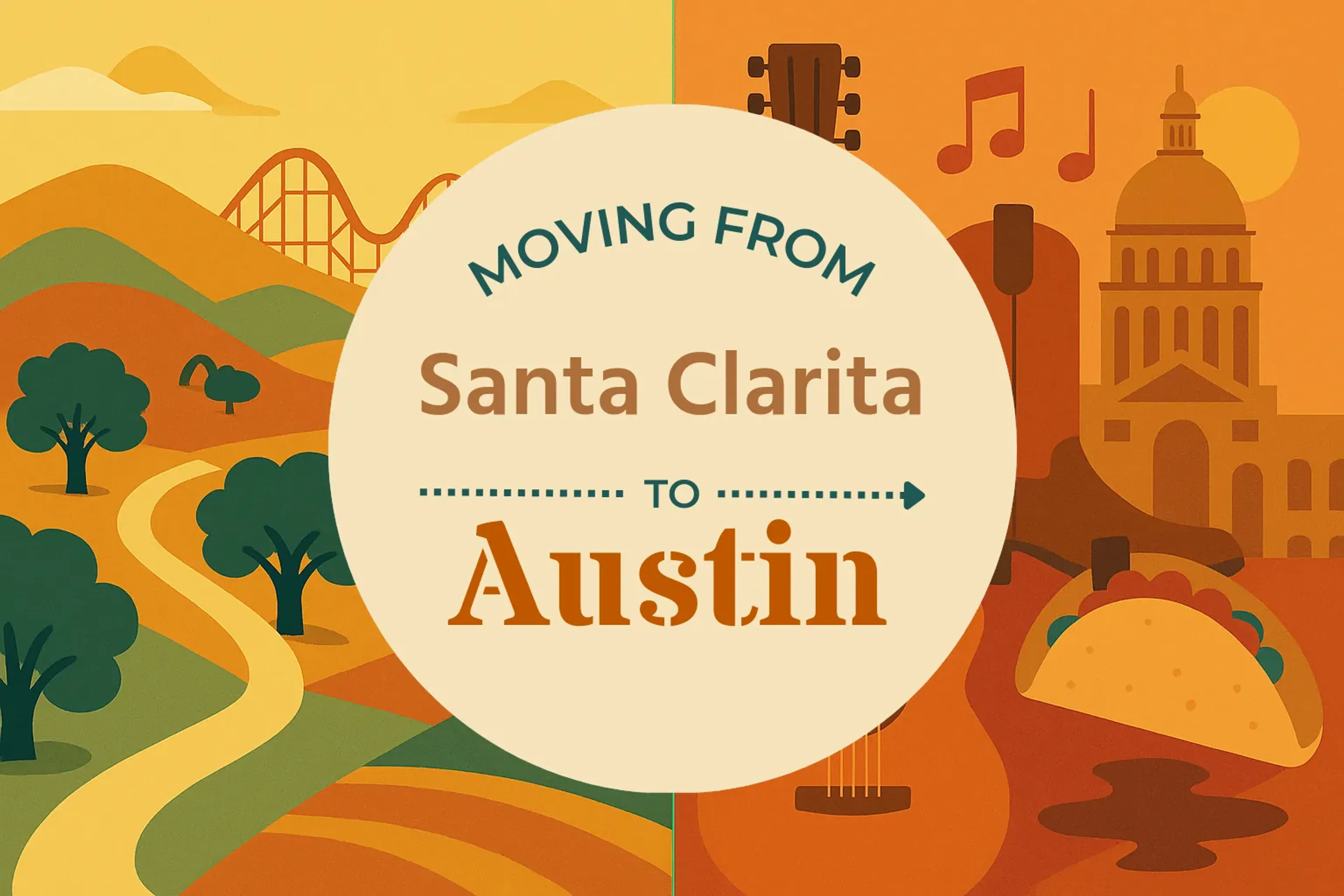 Side-by-side comparison of Santa Clarita to Austin moving companies