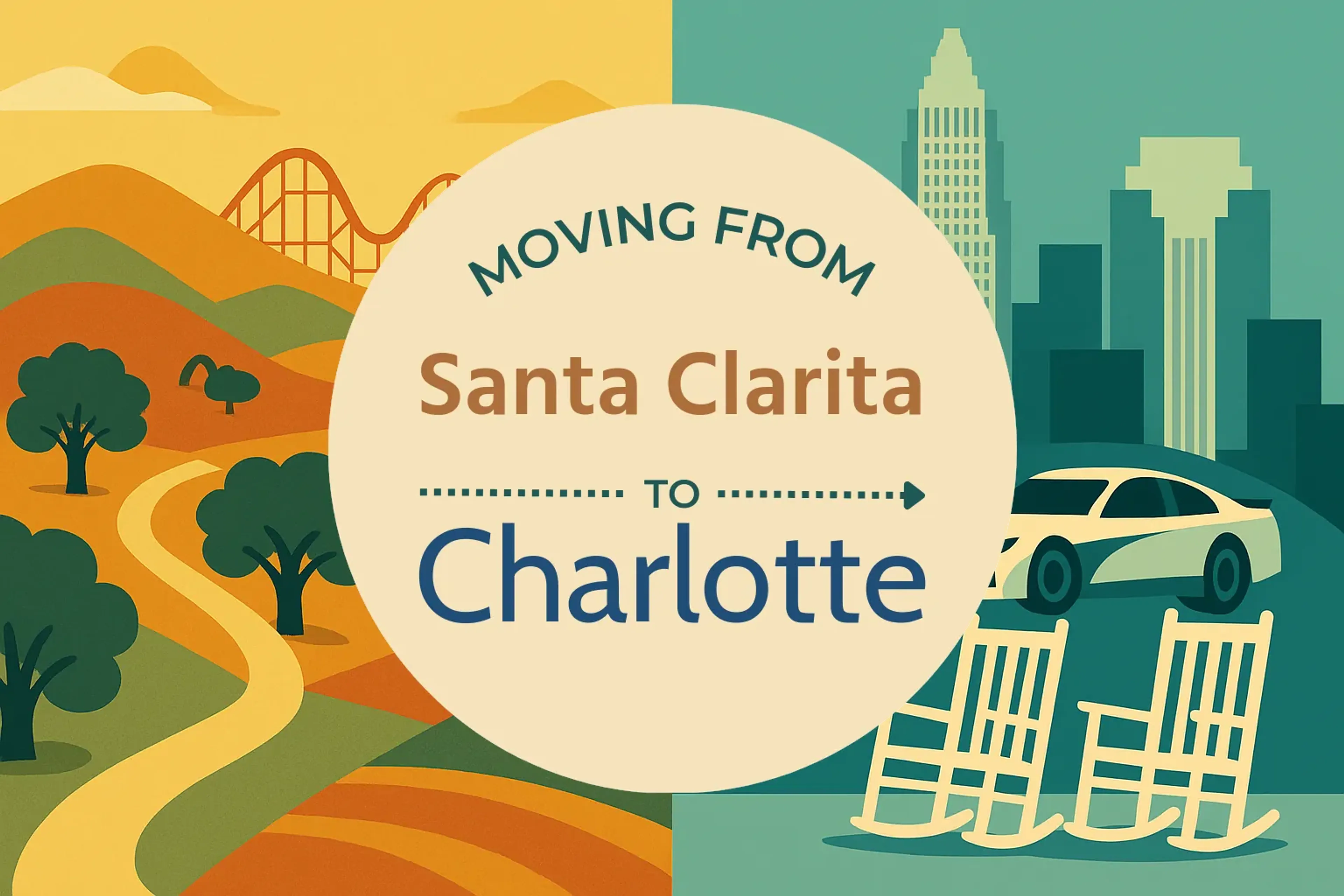 Side-by-side comparison of Santa Clarita to Charlotte moving companies