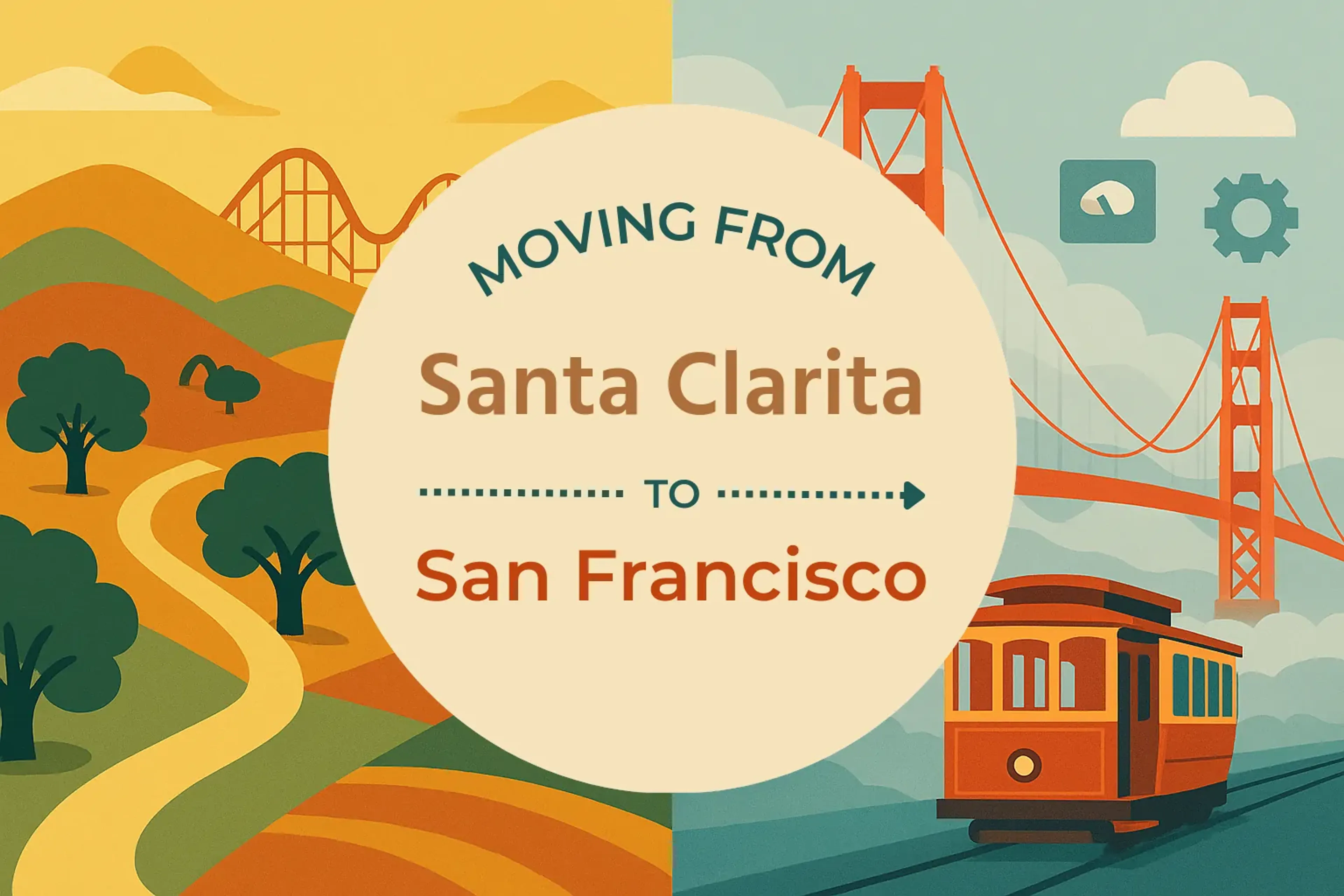 Side-by-side comparison of Santa Clarita to San Francisco moving companies