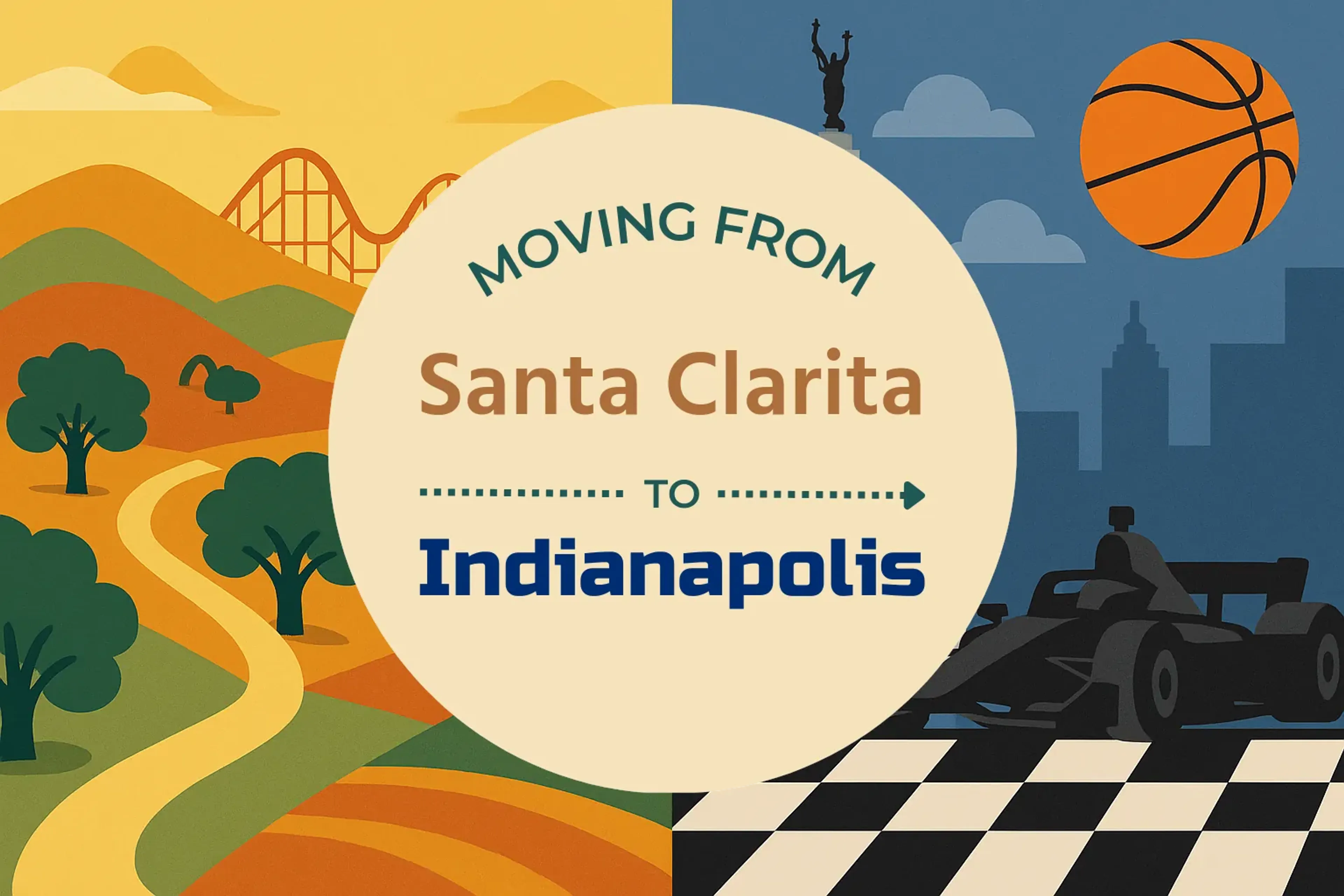 Side-by-side comparison of Santa Clarita to Indianapolis moving companies
