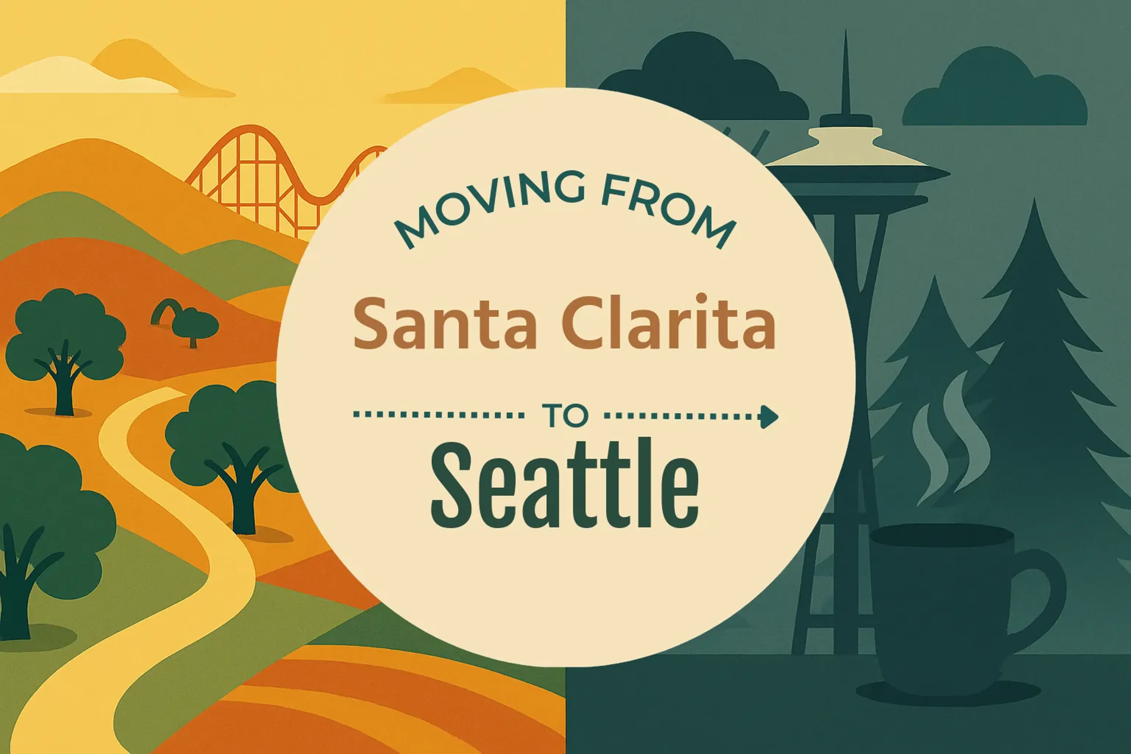 Side-by-side comparison of Santa Clarita to Seattle moving companies