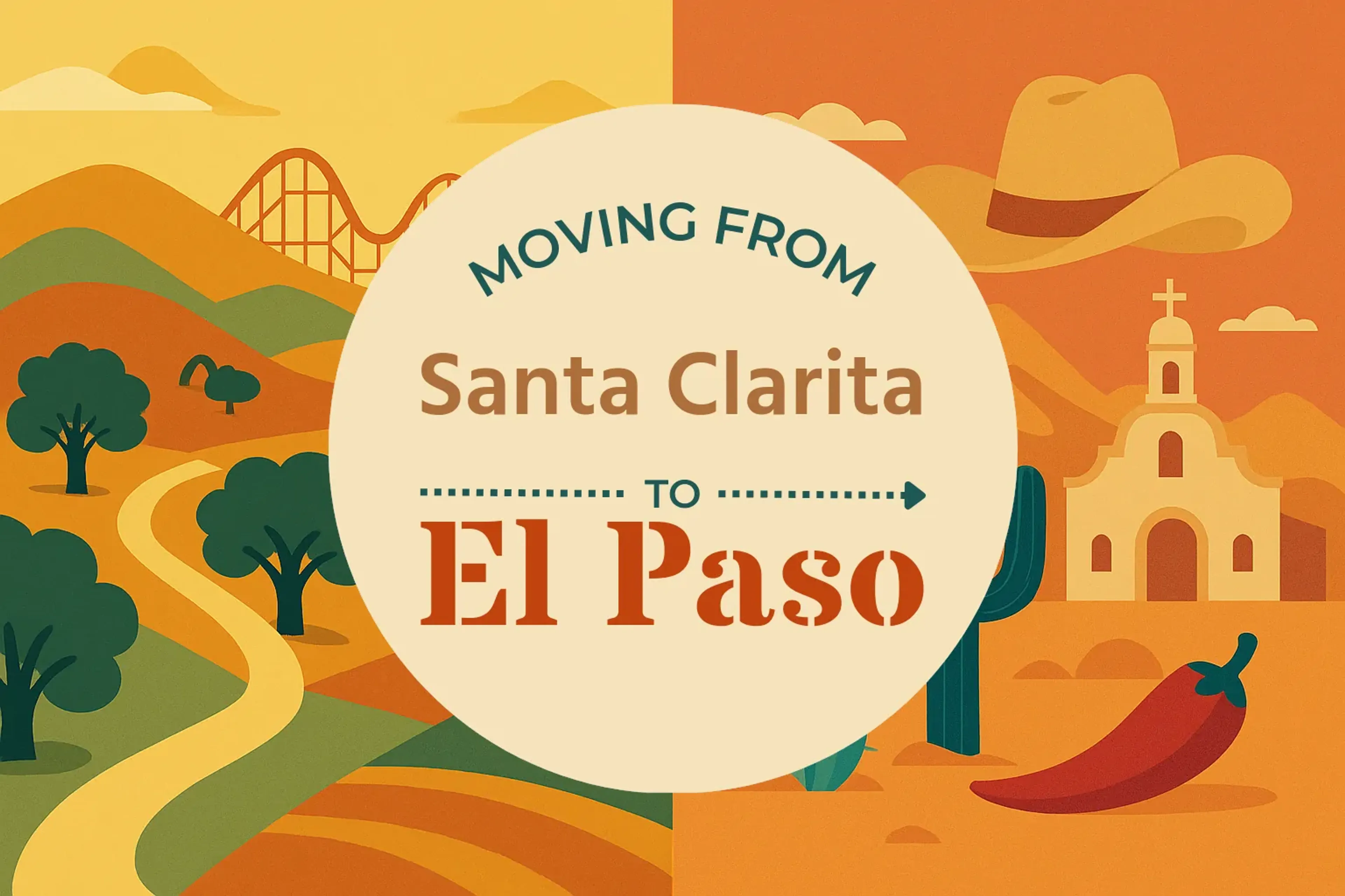 Side-by-side comparison of Santa Clarita to El Paso moving companies