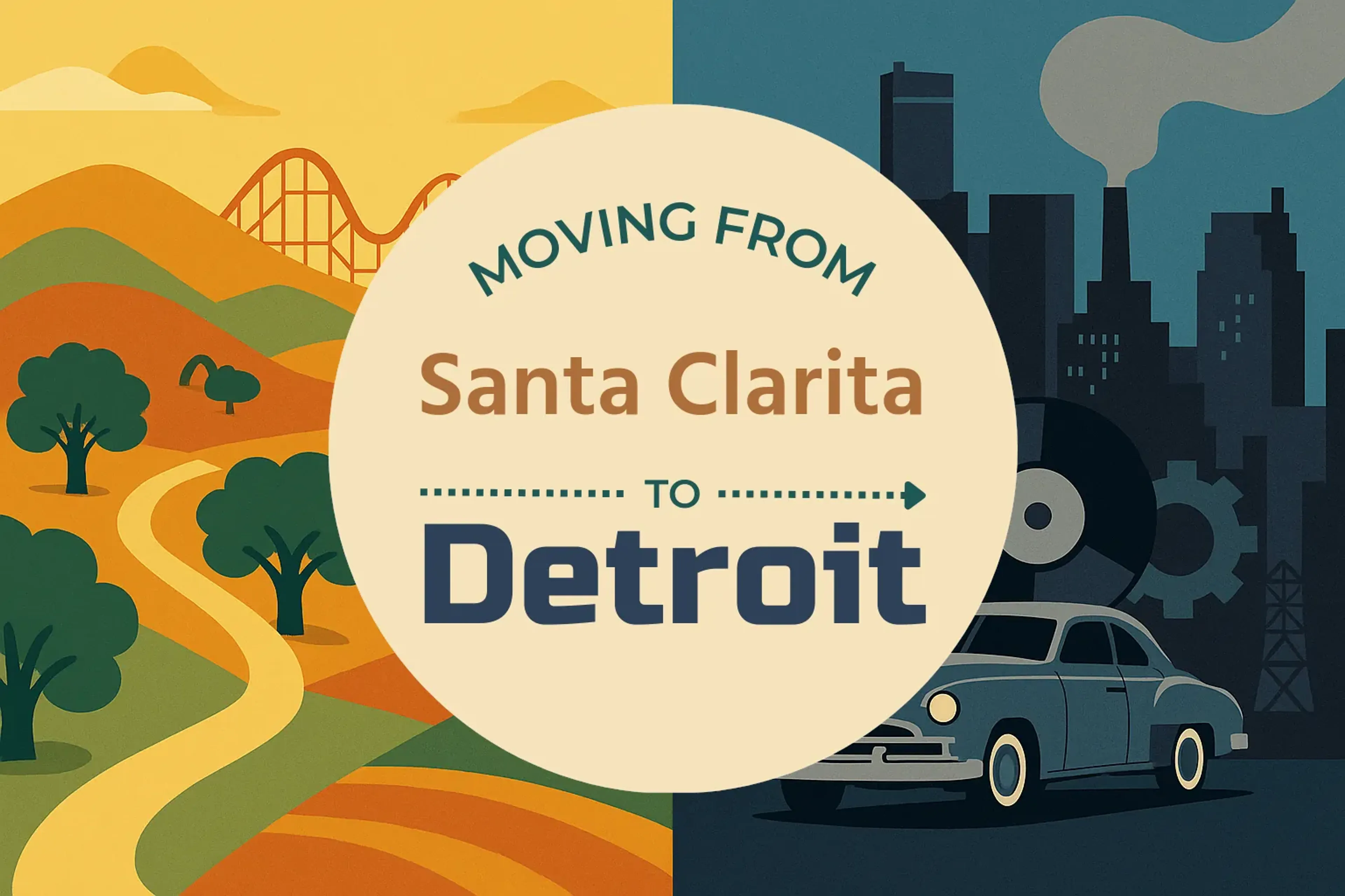 Side-by-side comparison of Santa Clarita to Detroit moving companies