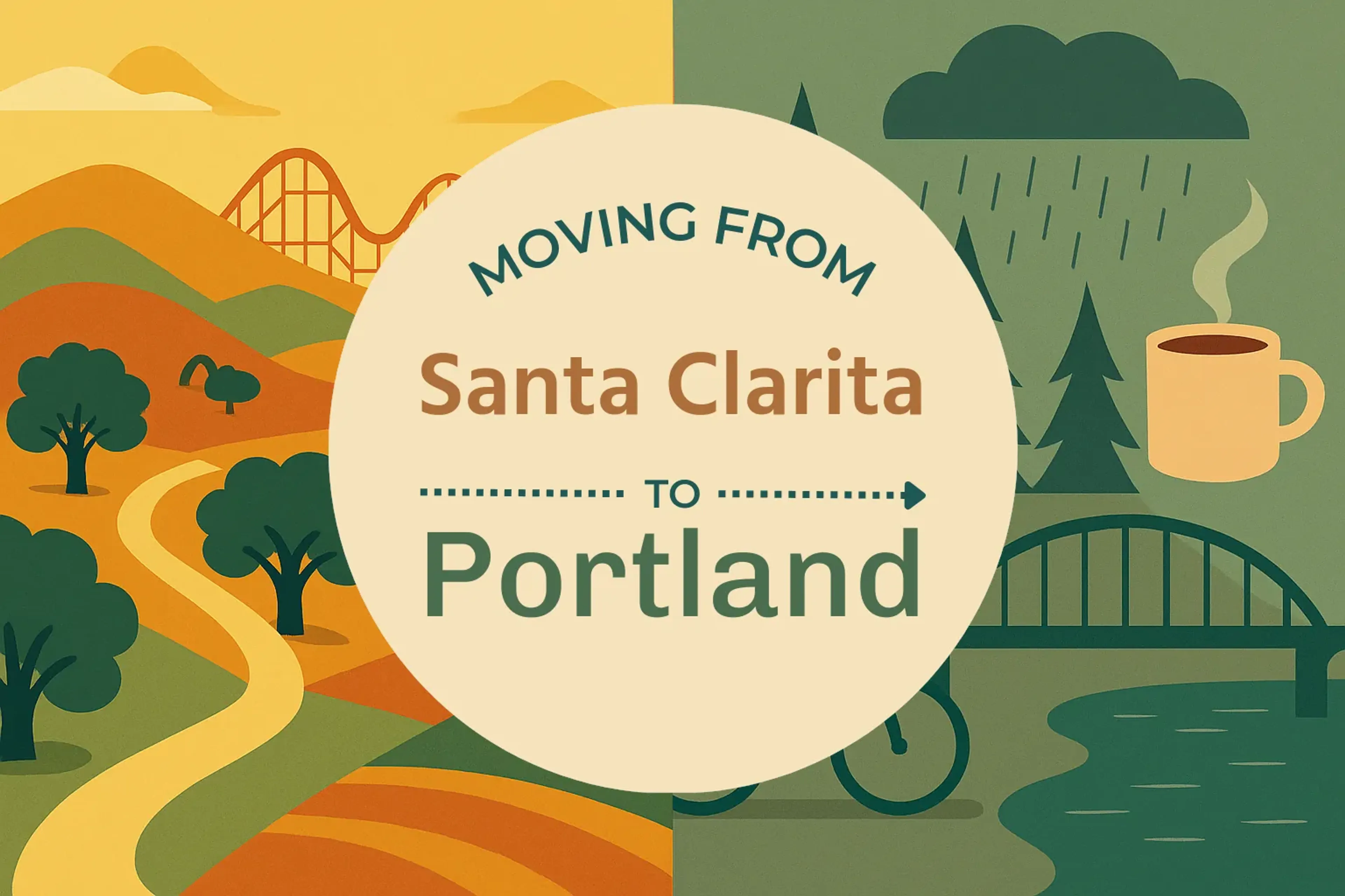 Side-by-side comparison of Santa Clarita to Portland moving companies