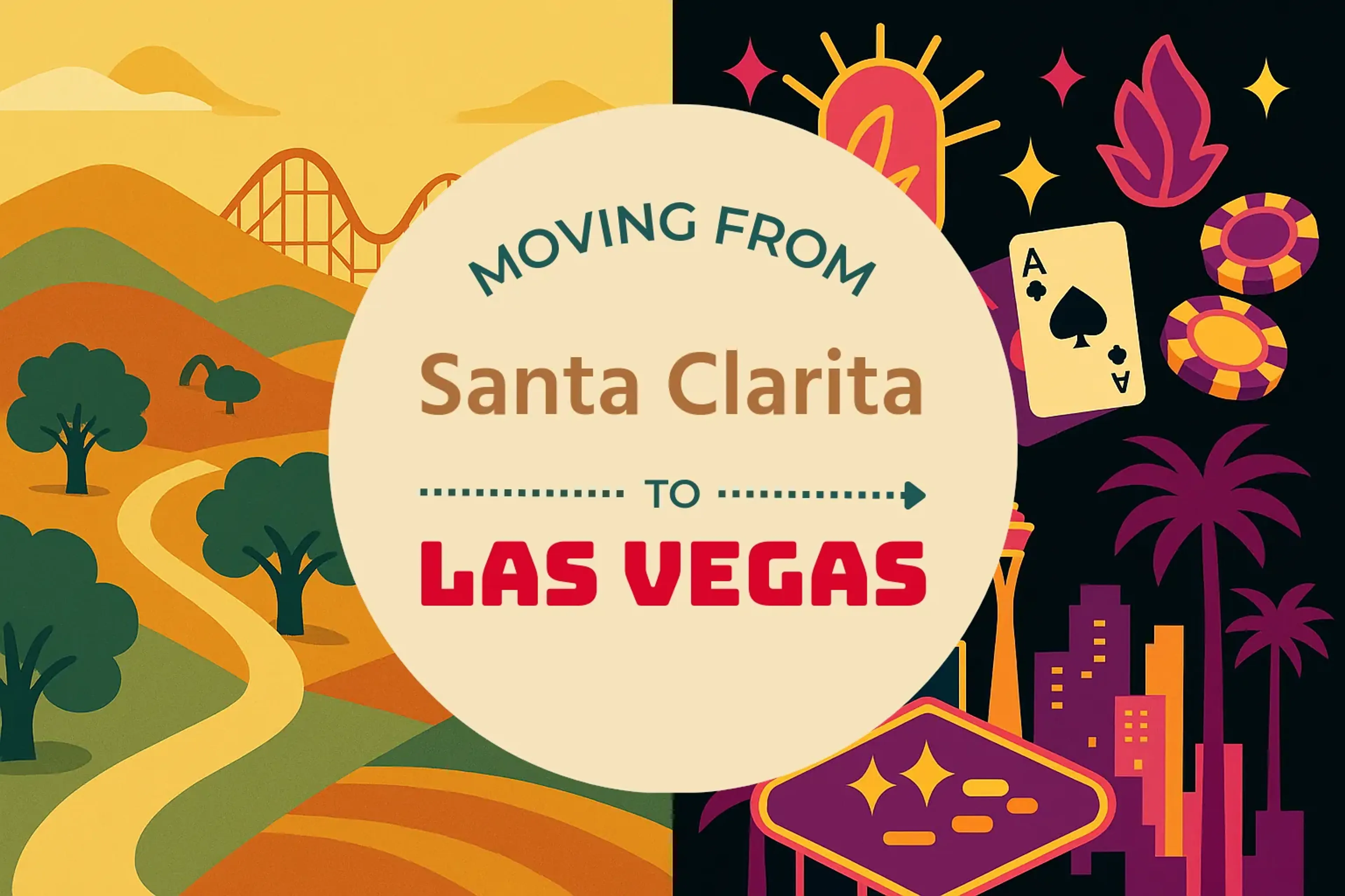Side-by-side comparison of Santa Clarita to Las Vegas moving companies
