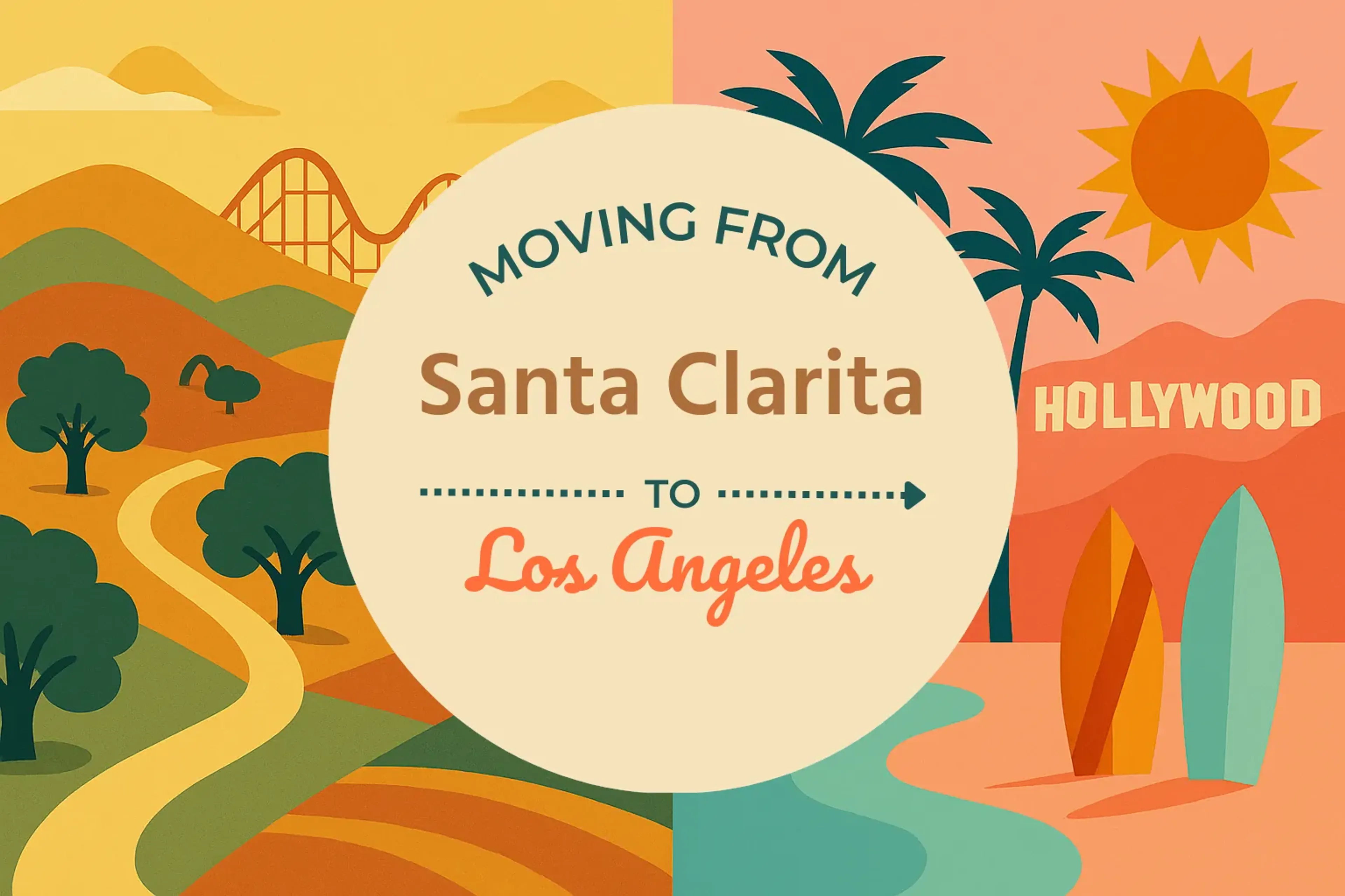 Side-by-side comparison of Santa Clarita to Los Angeles moving companies