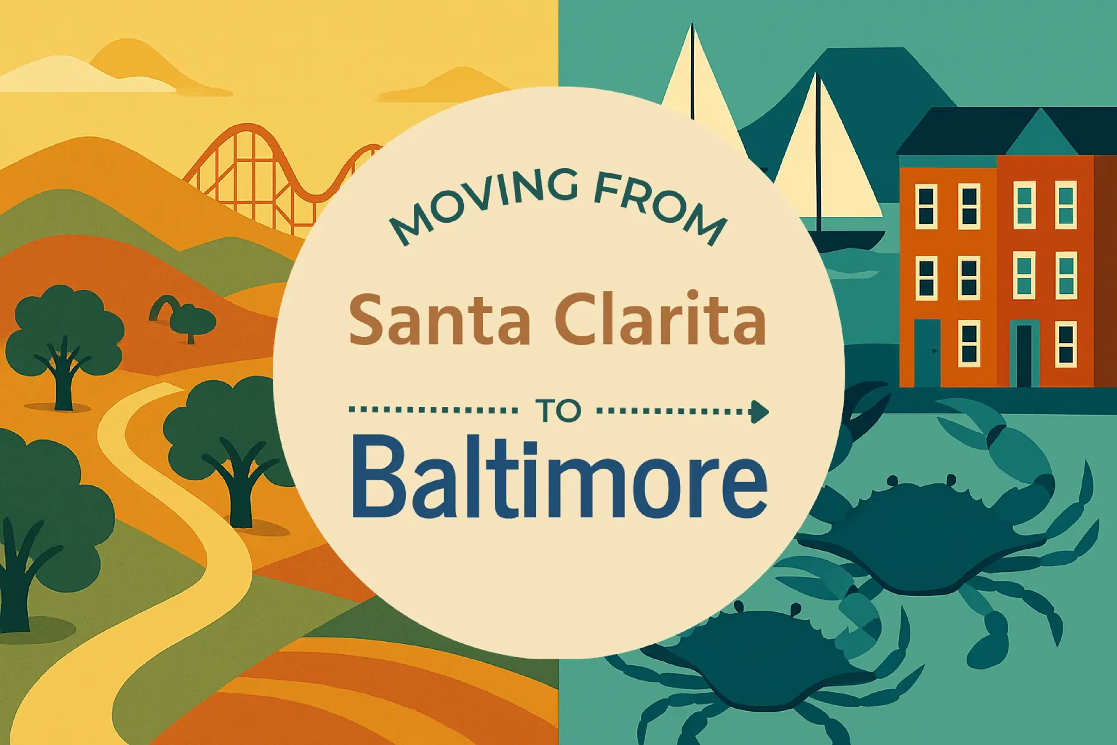 Side-by-side comparison of Santa Clarita to Baltimore moving companies