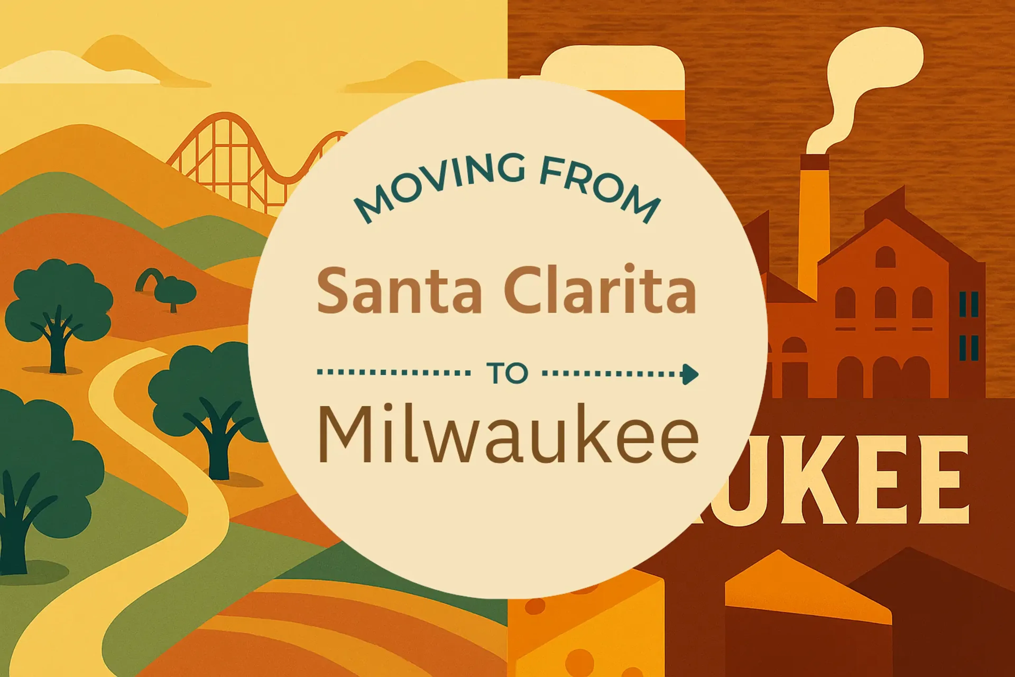 Side-by-side comparison of Santa Clarita to Milwaukee moving companies