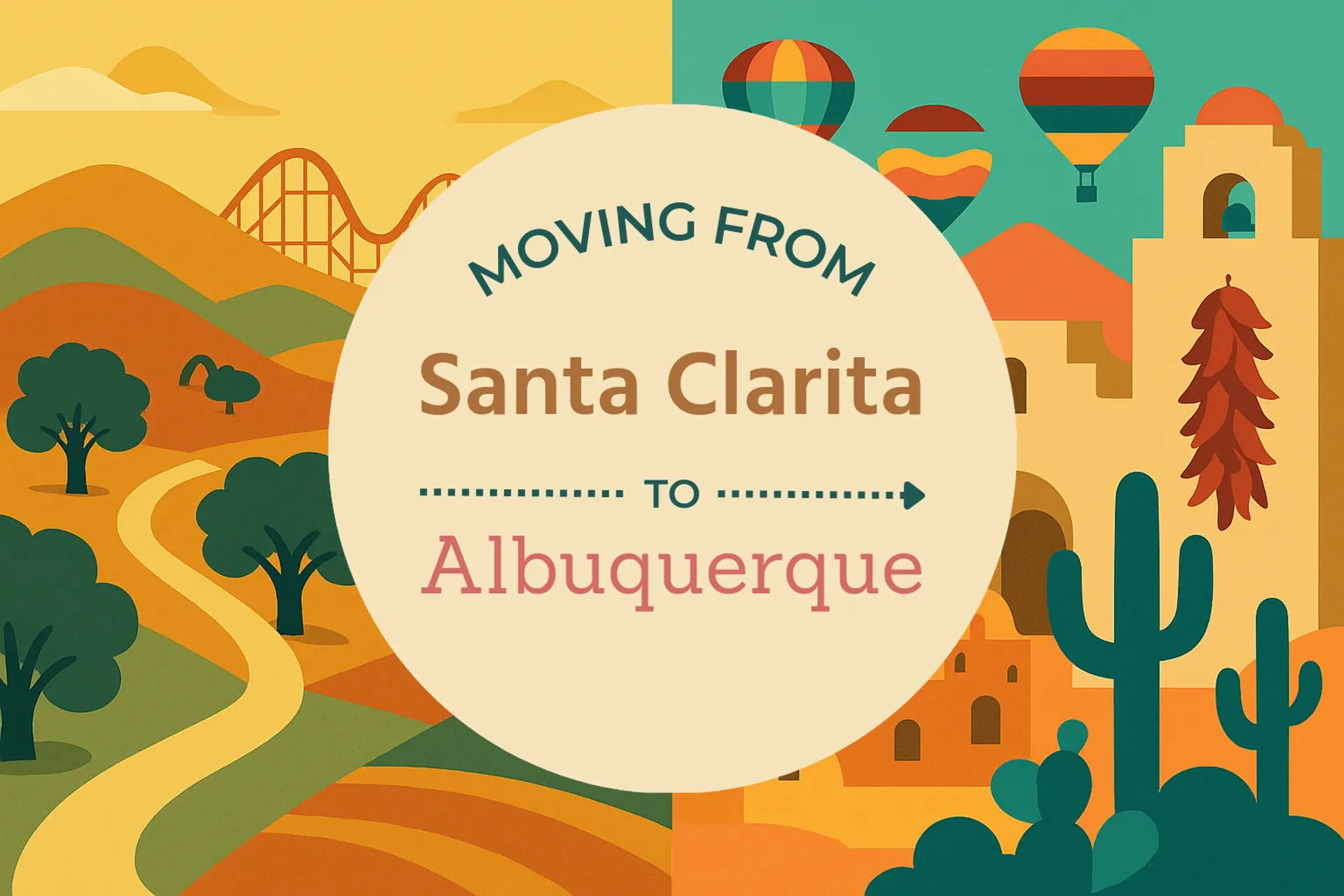 Side-by-side comparison of Santa Clarita to Albuquerque moving companies