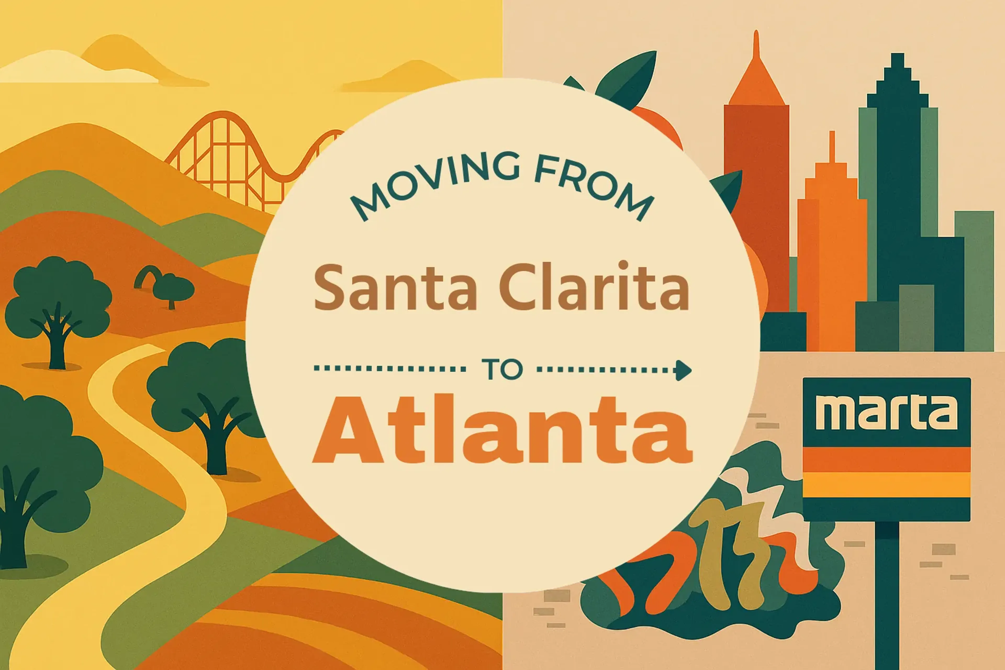 Side-by-side comparison of Santa Clarita to Atlanta moving companies