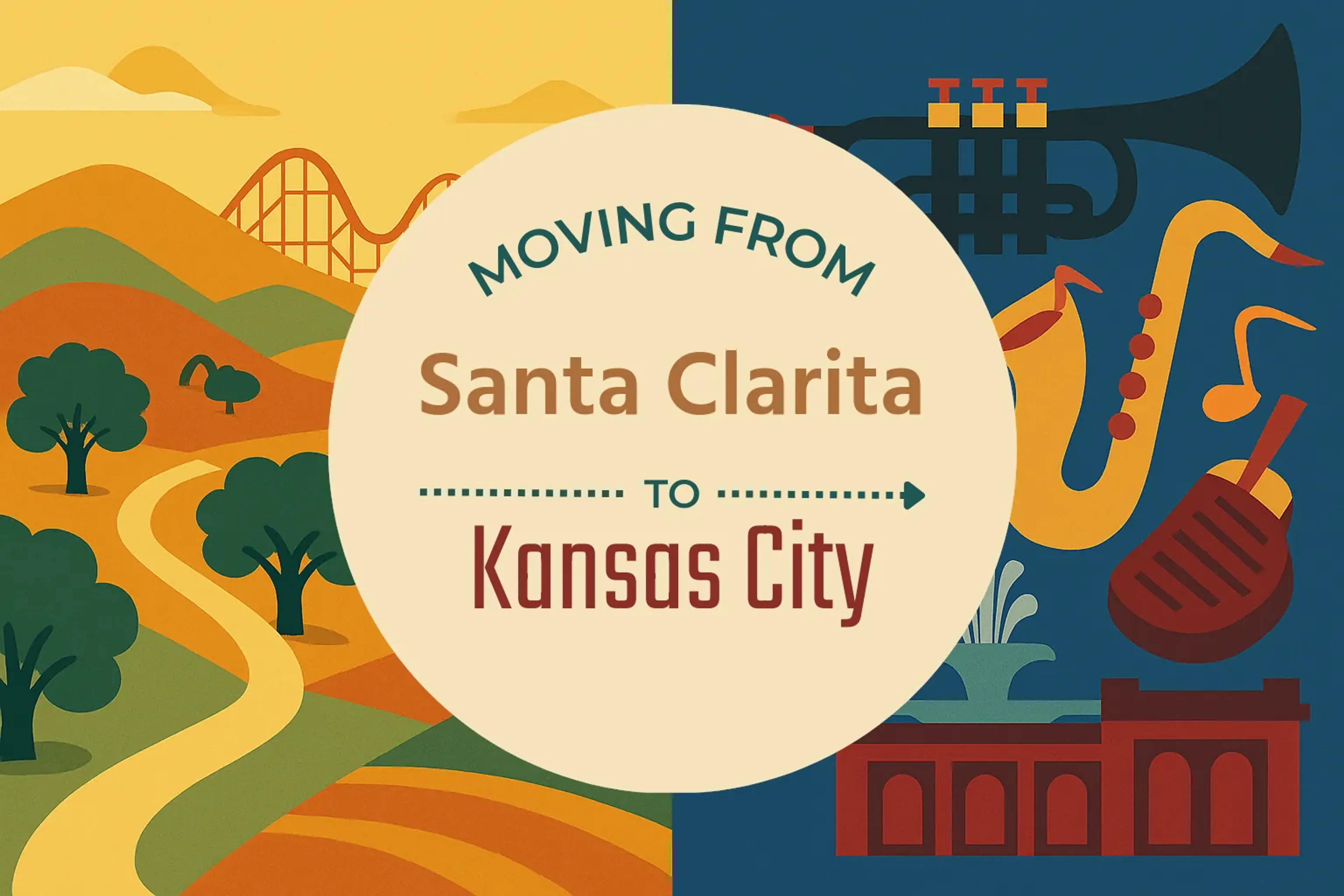 Side-by-side comparison of Santa Clarita to Kansas City moving companies