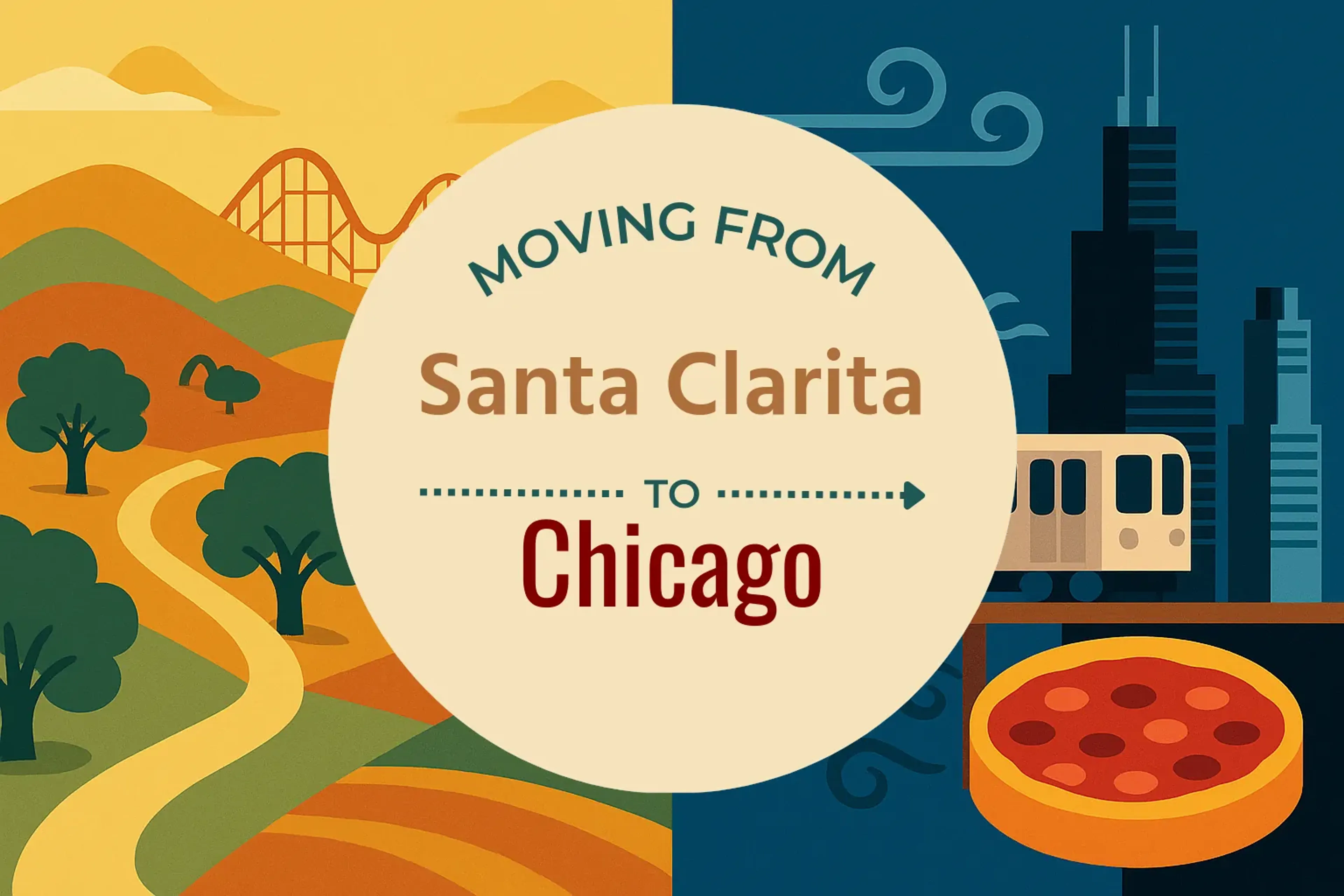 Side-by-side comparison of Santa Clarita to Chicago moving companies