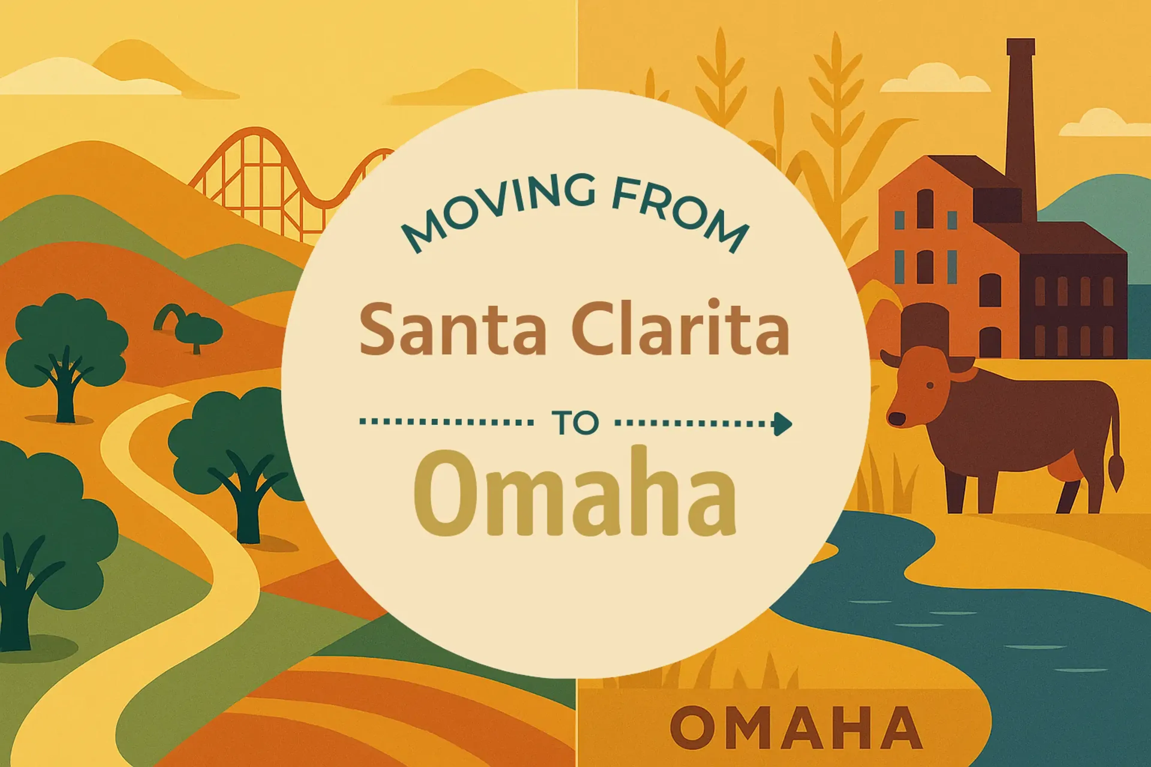 Side-by-side comparison of Santa Clarita to Omaha moving companies