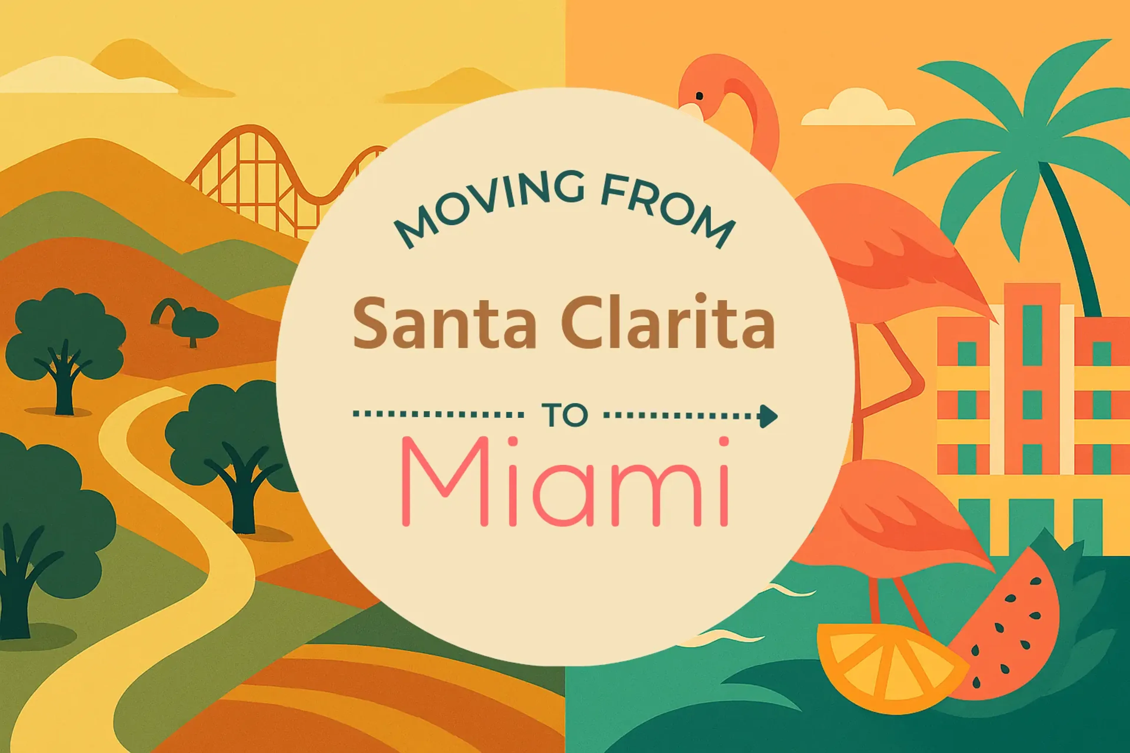 Side-by-side comparison of Santa Clarita to Miami moving companies