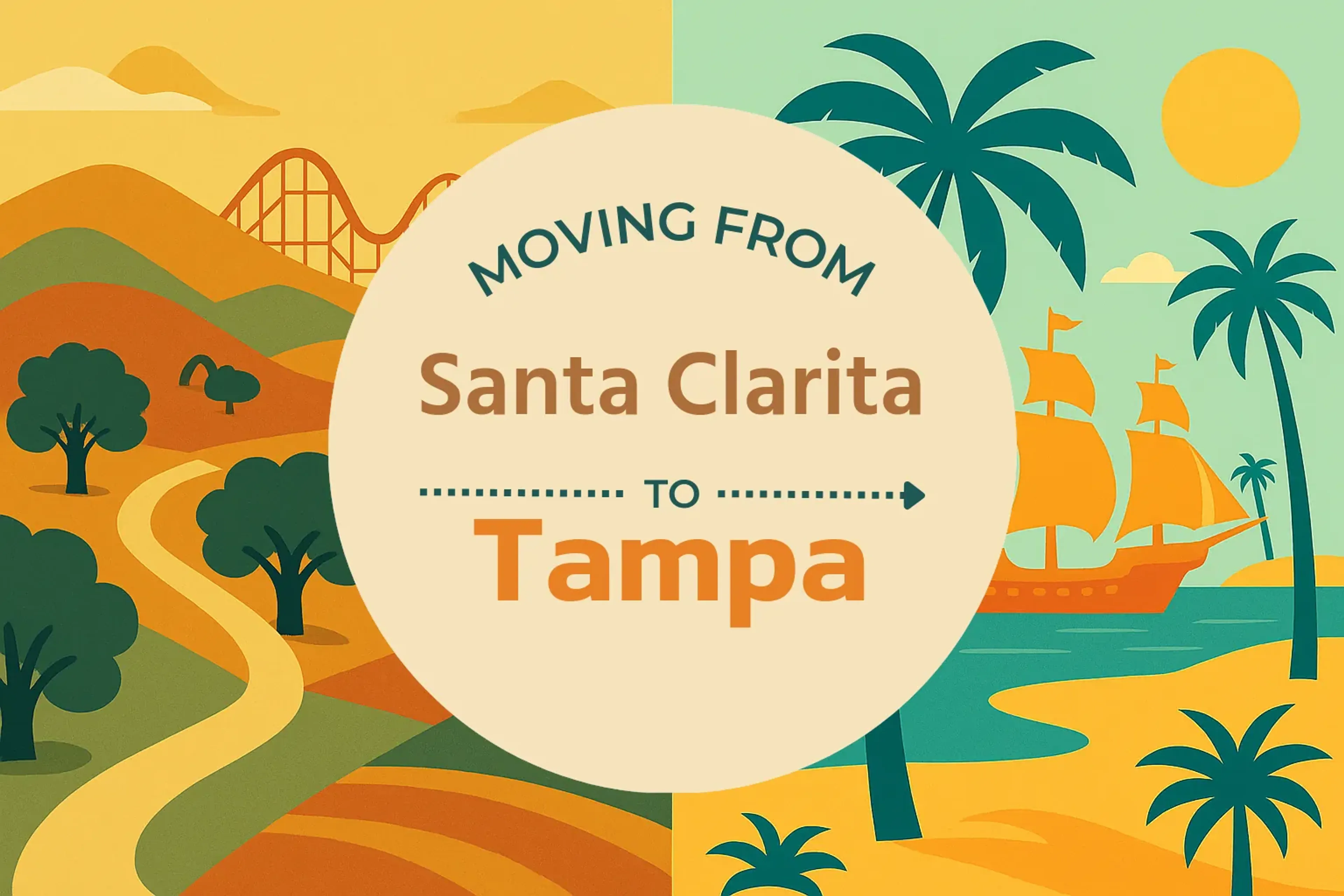 Side-by-side comparison of Santa Clarita to Tampa moving companies