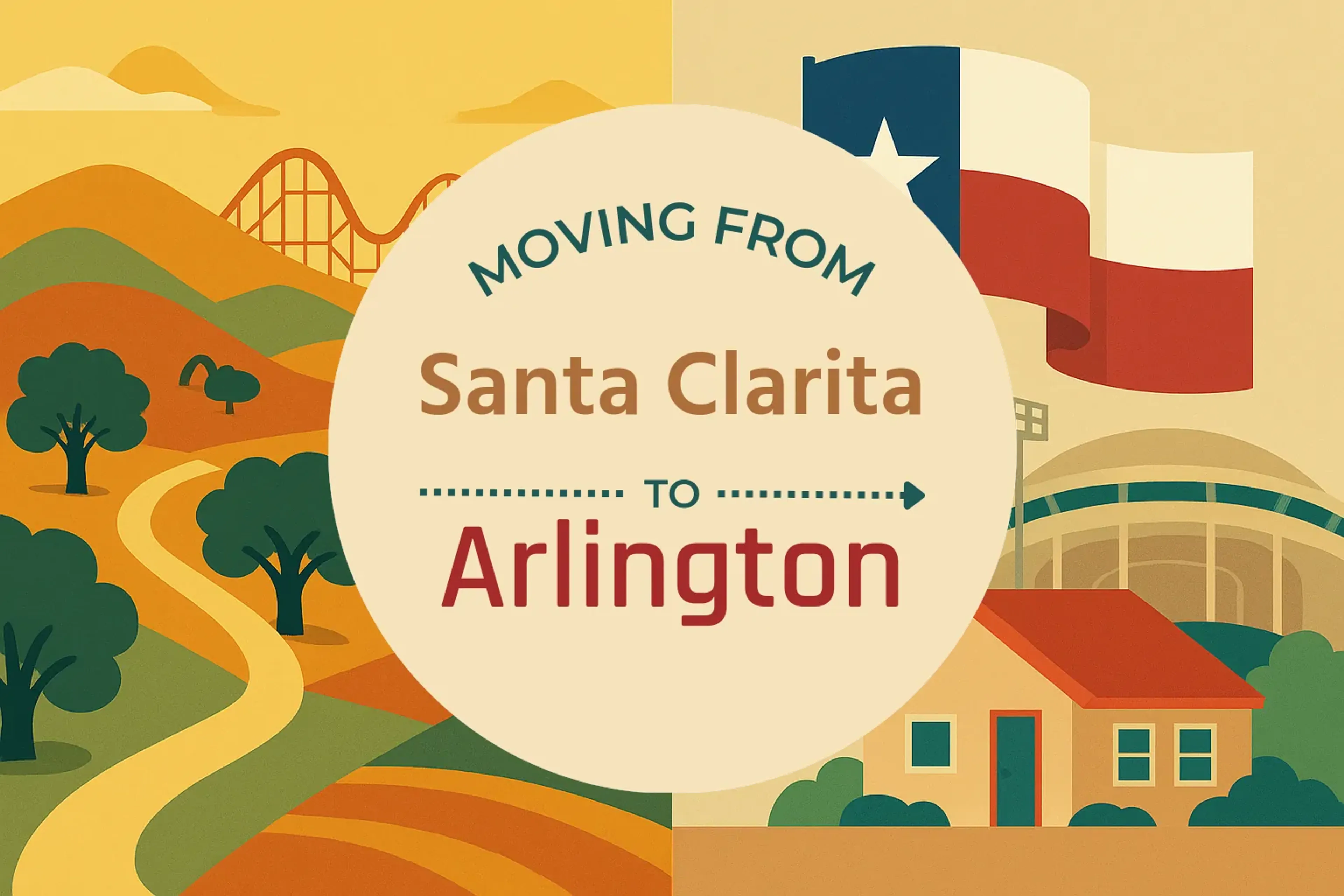 Side-by-side comparison of Santa Clarita to Arlington moving companies
