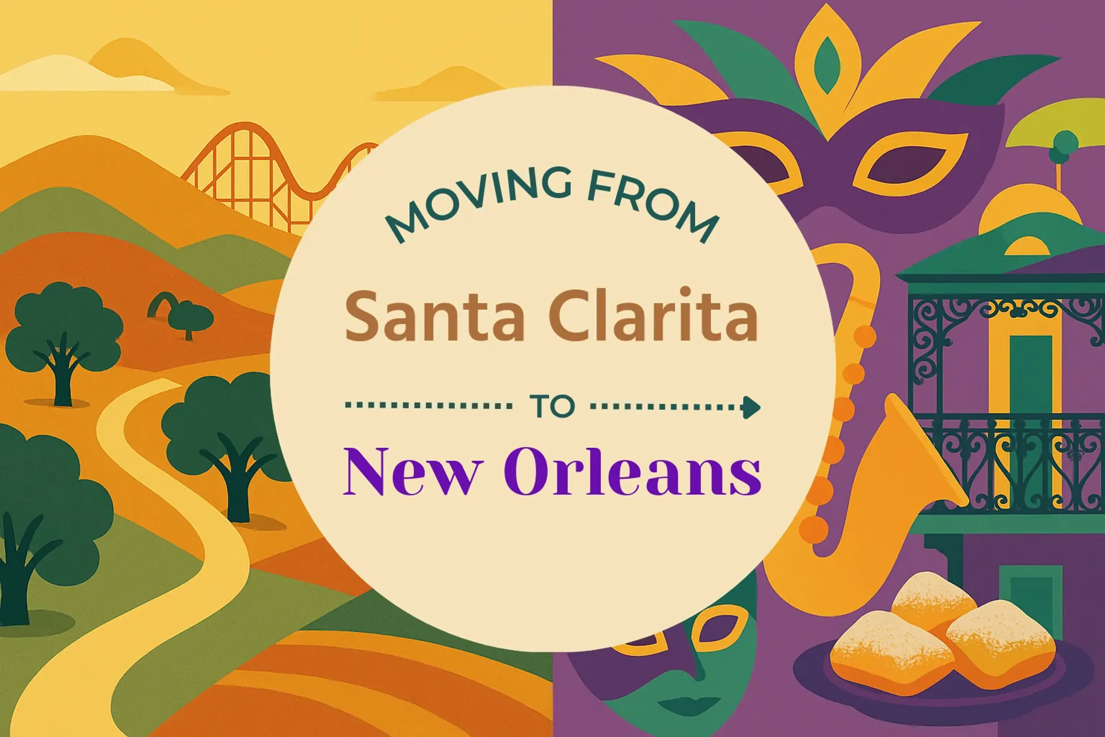 Side-by-side comparison of Santa Clarita to New Orleans moving companies