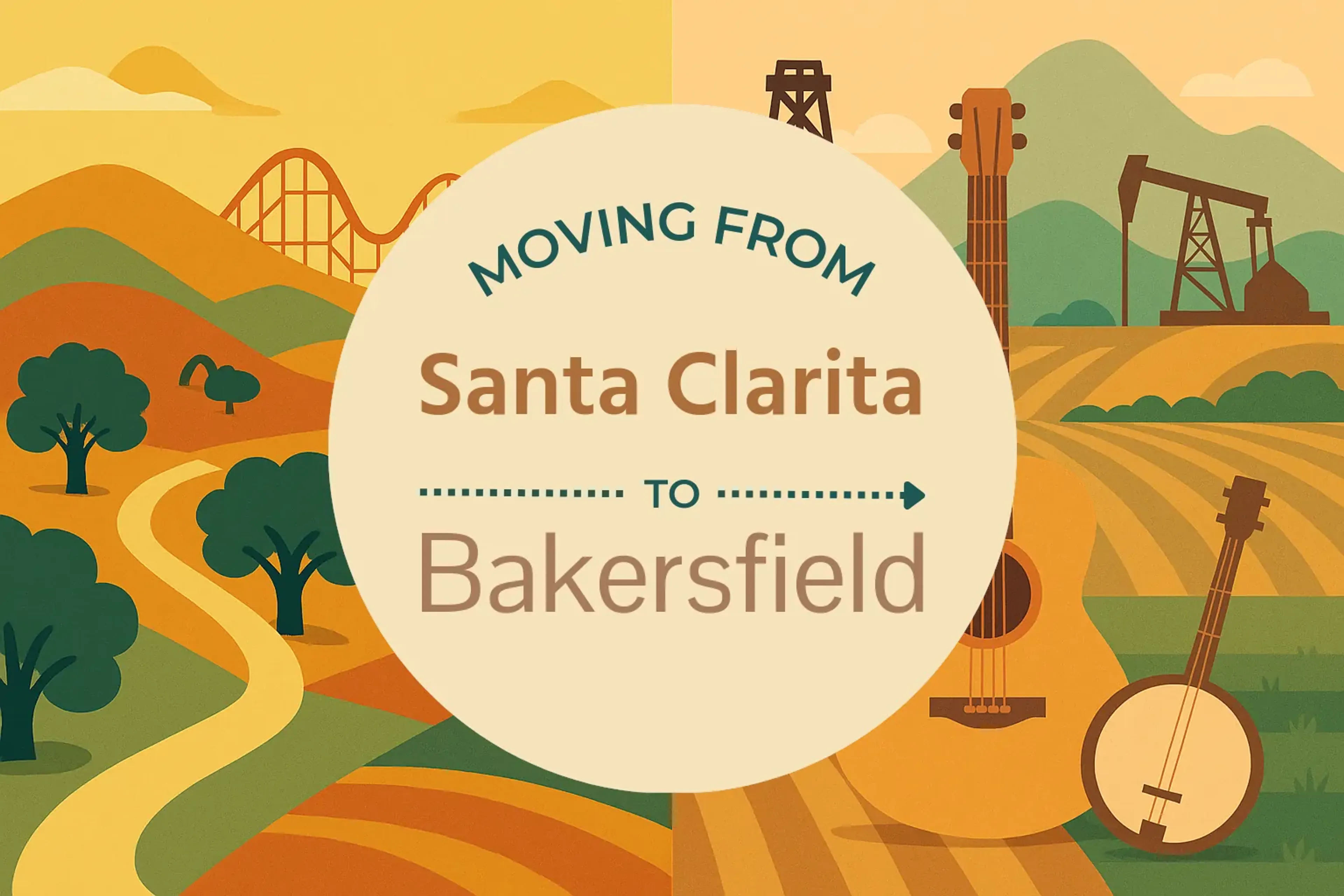 Side-by-side comparison of Santa Clarita to Bakersfield moving companies