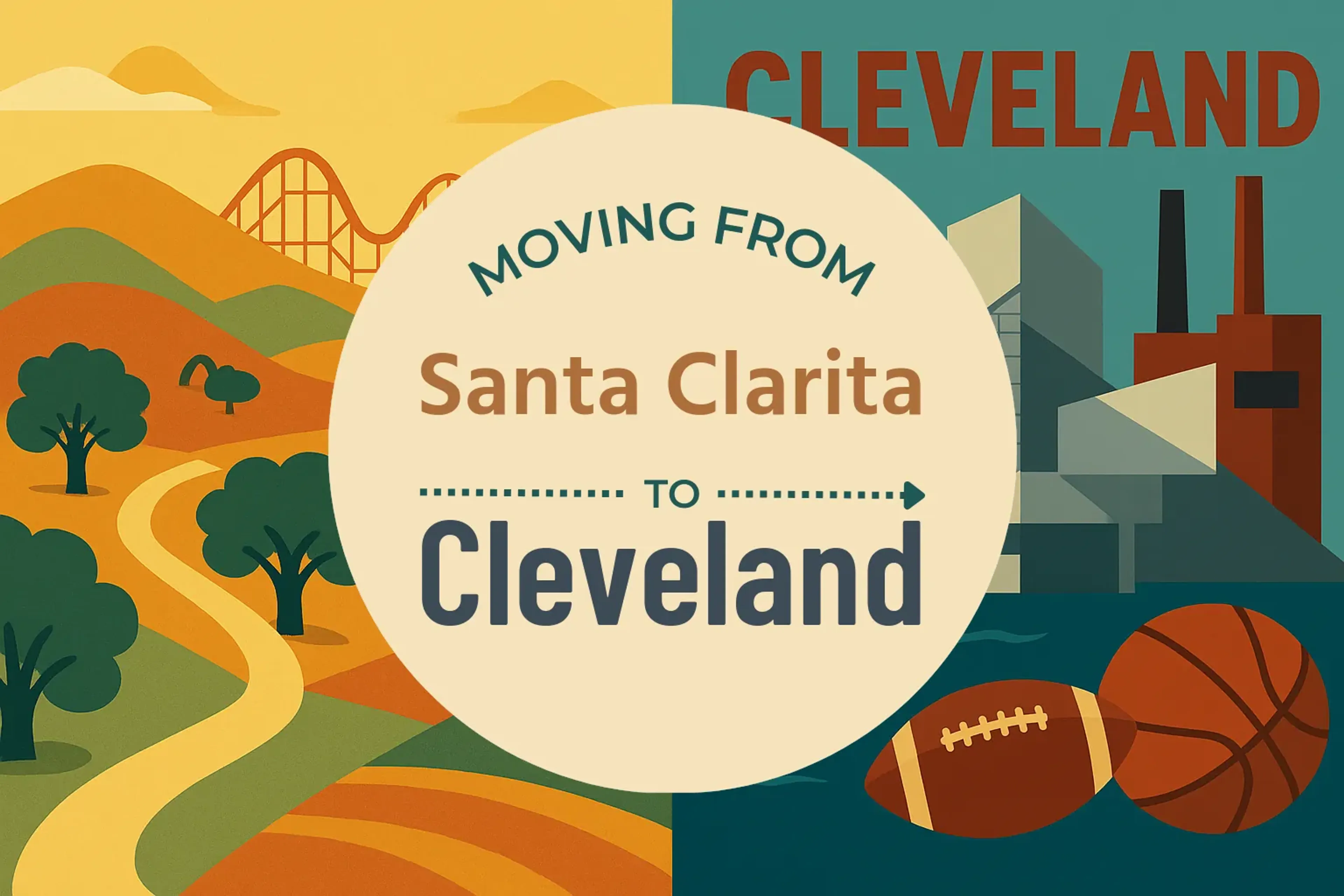Side-by-side comparison of Santa Clarita to Cleveland moving companies