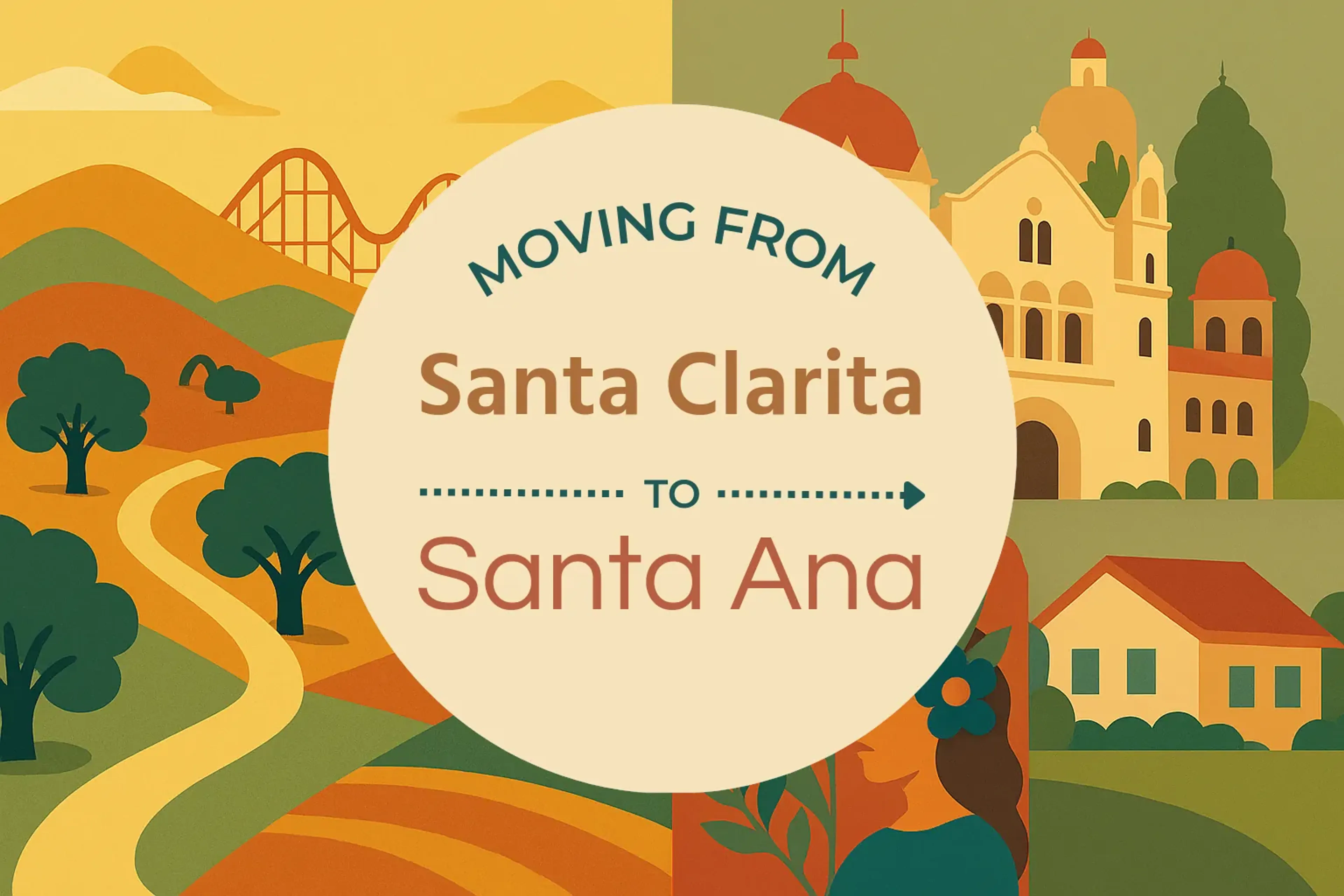 Side-by-side comparison of Santa Clarita to Santa Ana moving companies