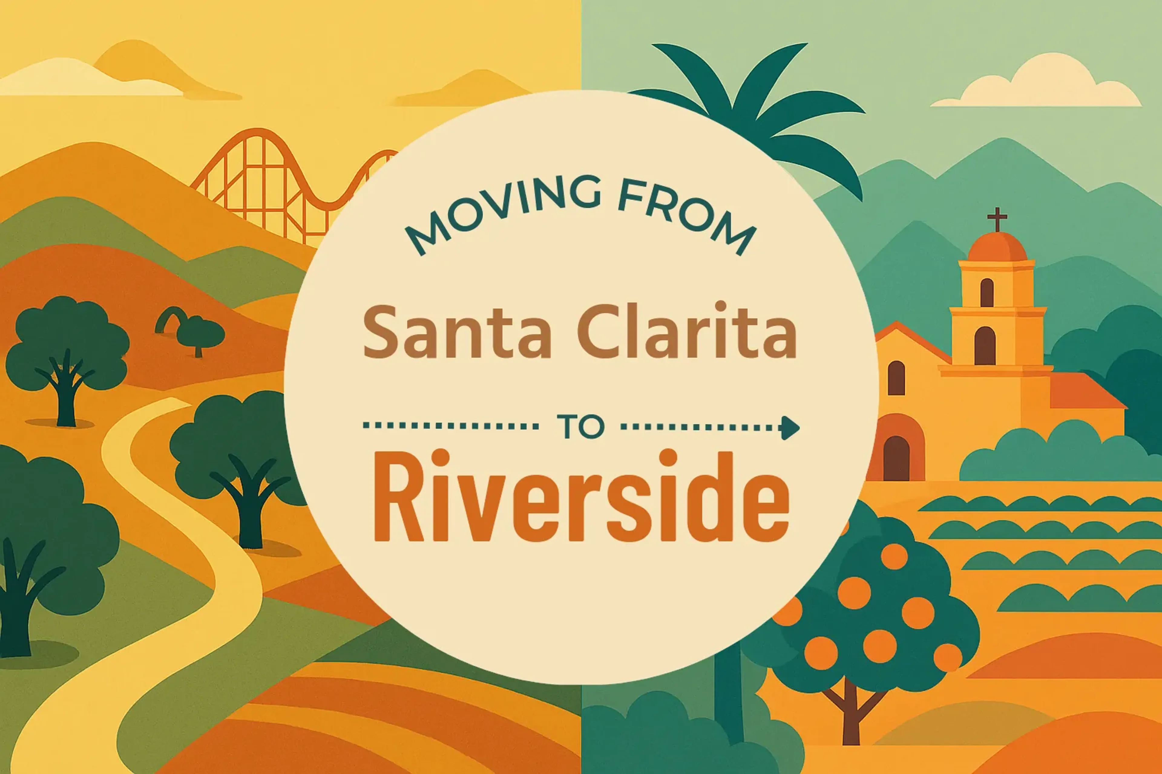Side-by-side comparison of Santa Clarita to Riverside moving companies