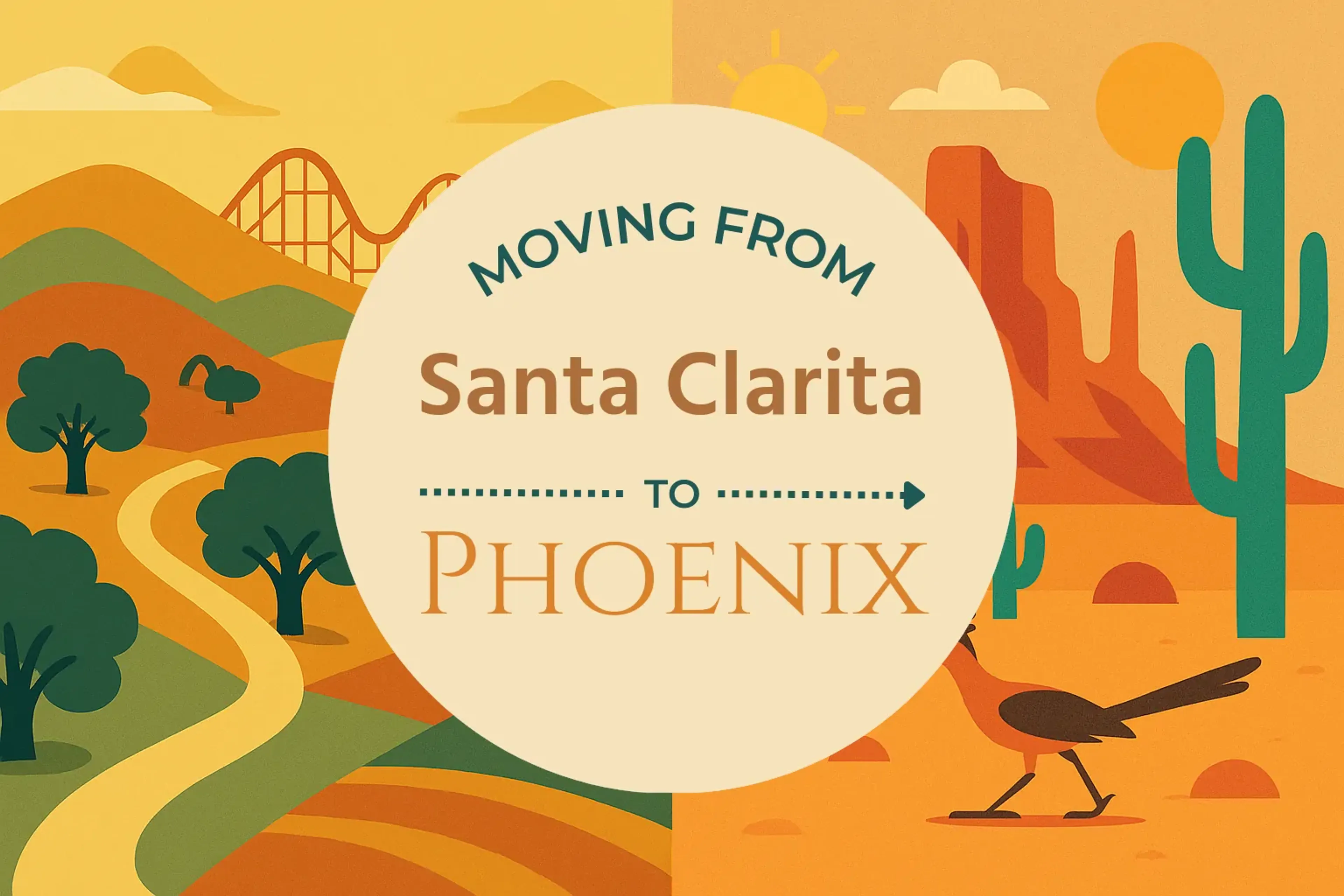 Side-by-side comparison of Santa Clarita to Phoenix moving companies