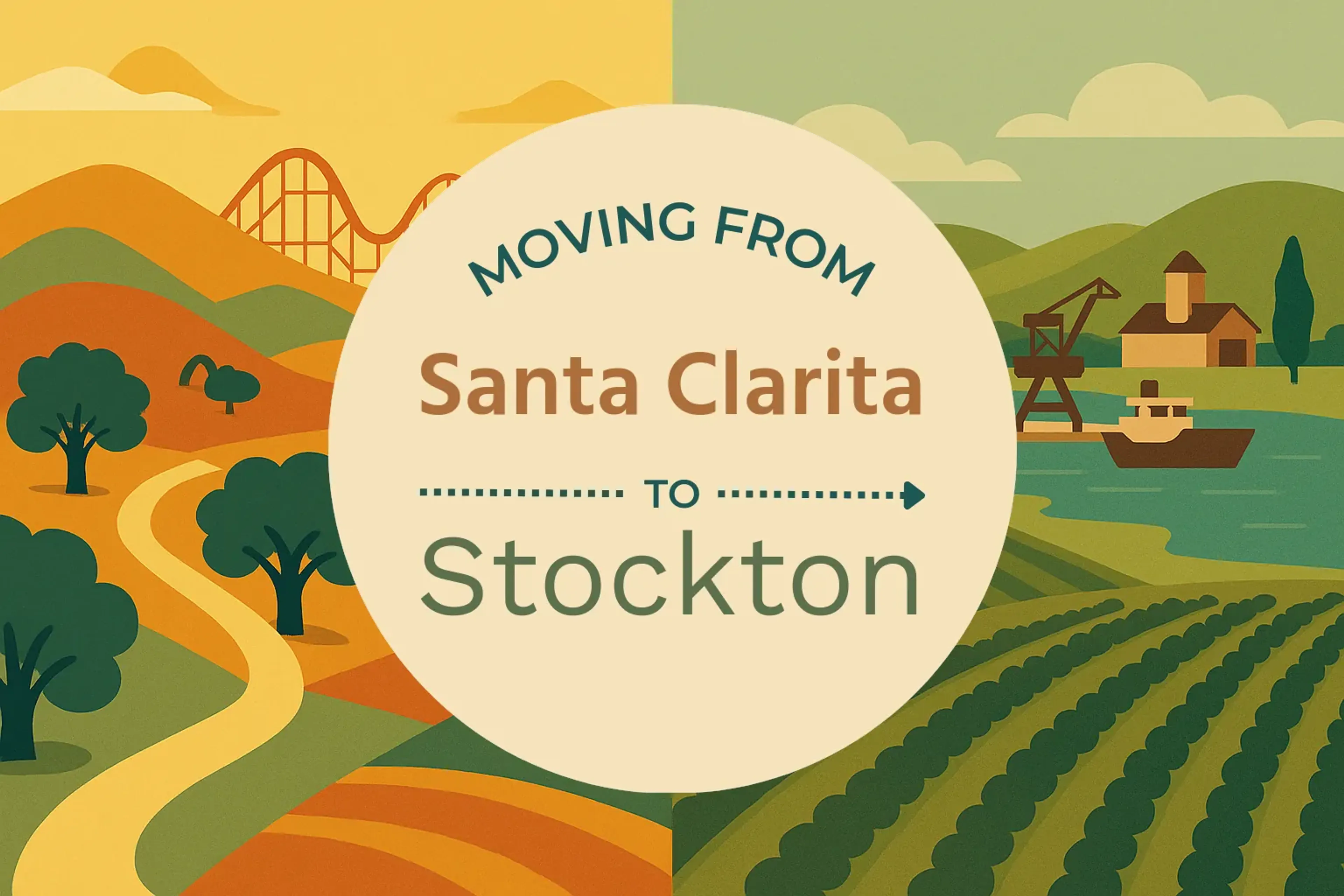 Side-by-side comparison of Santa Clarita to Stockton moving companies