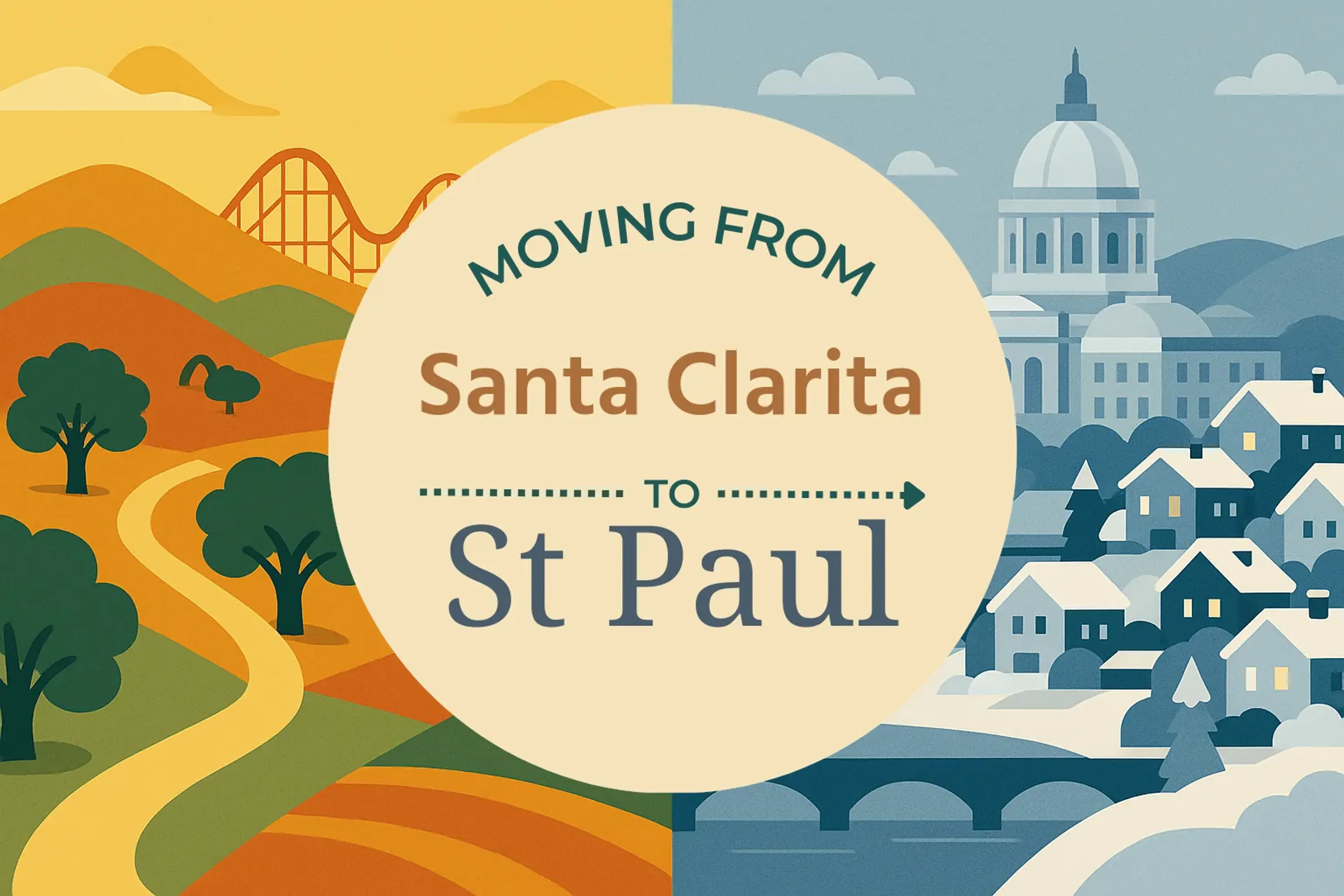 Side-by-side comparison of Santa Clarita to St. Paul moving companies