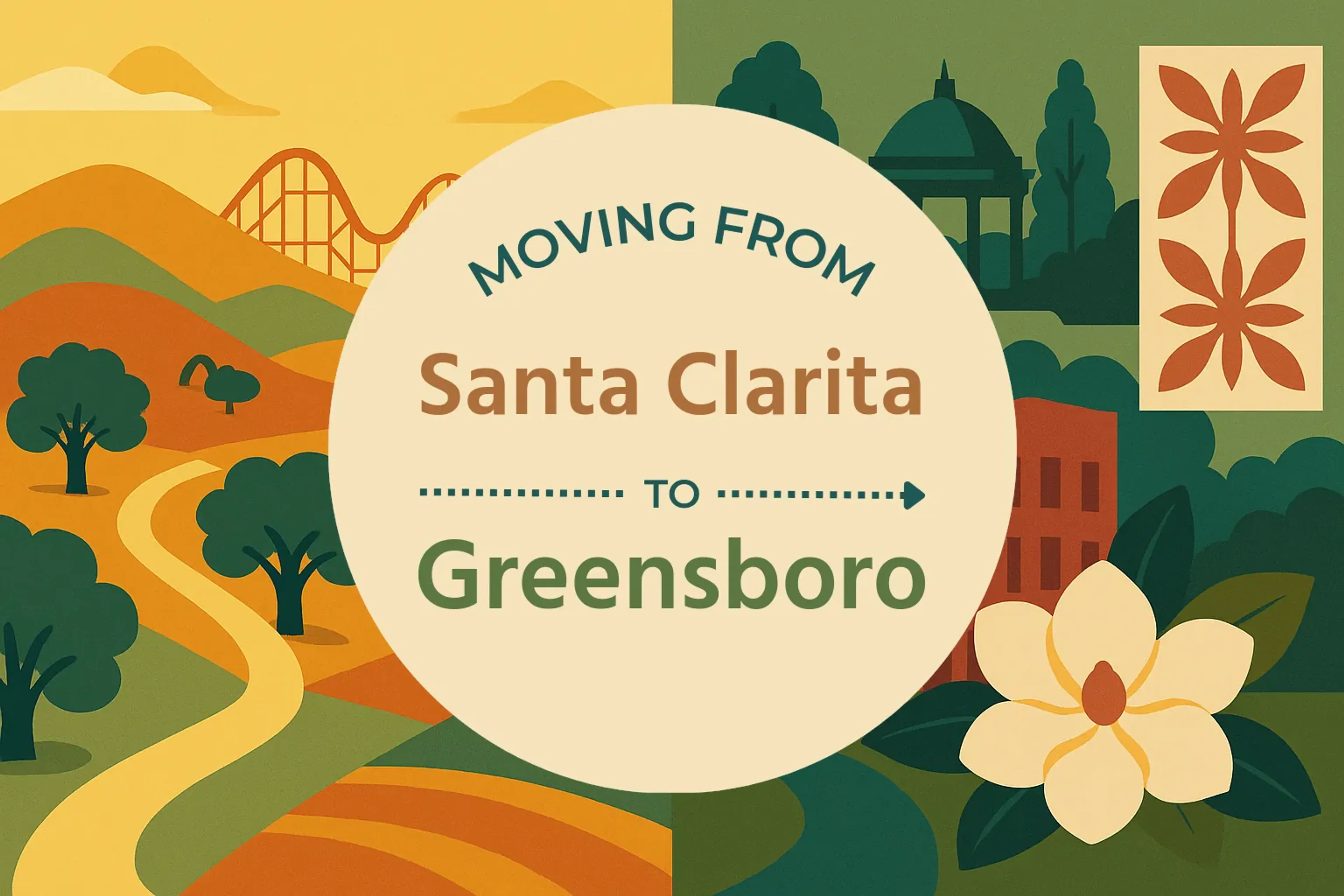 Side-by-side comparison of Santa Clarita to Greensboro moving companies