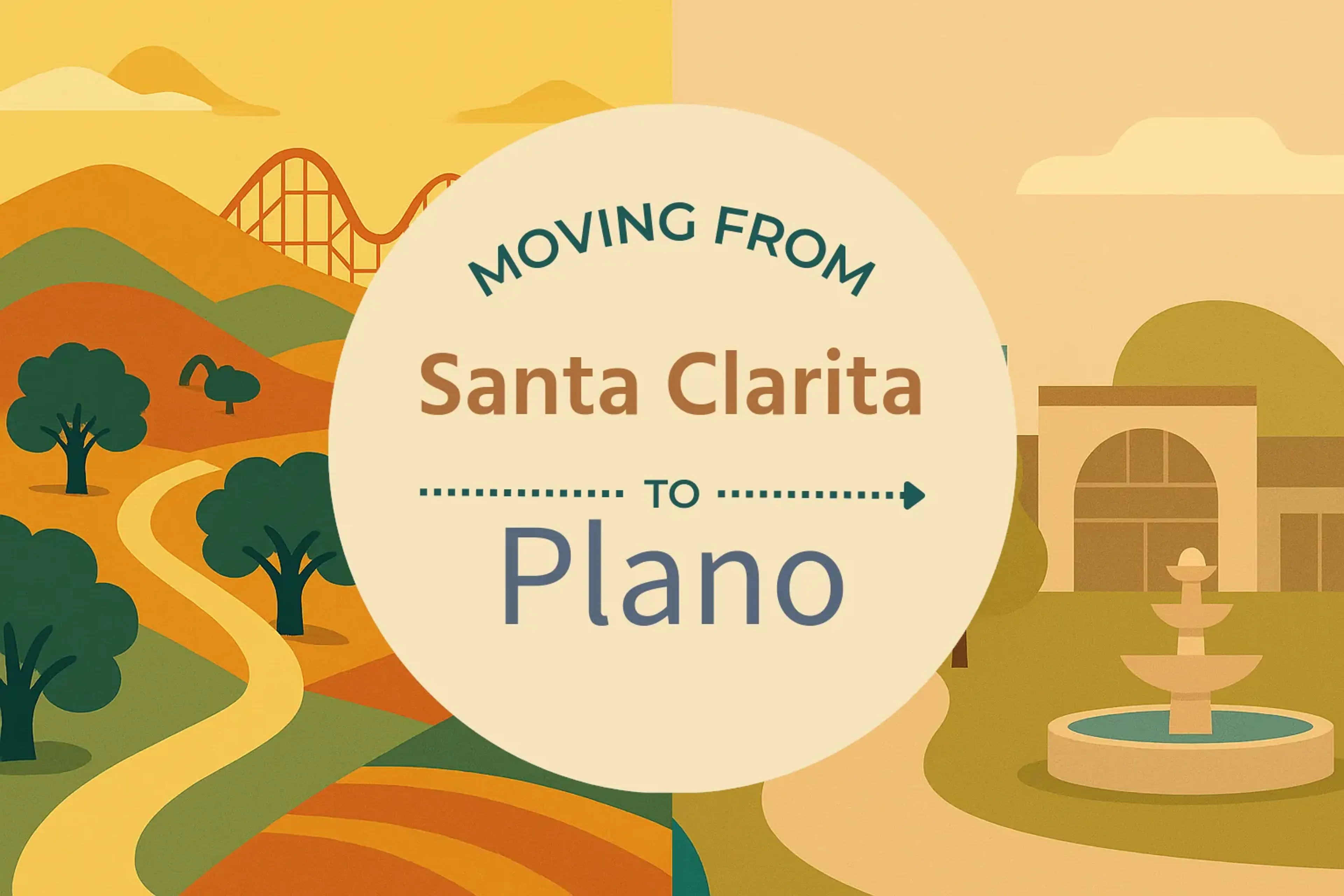Side-by-side comparison of Santa Clarita to Plano moving companies