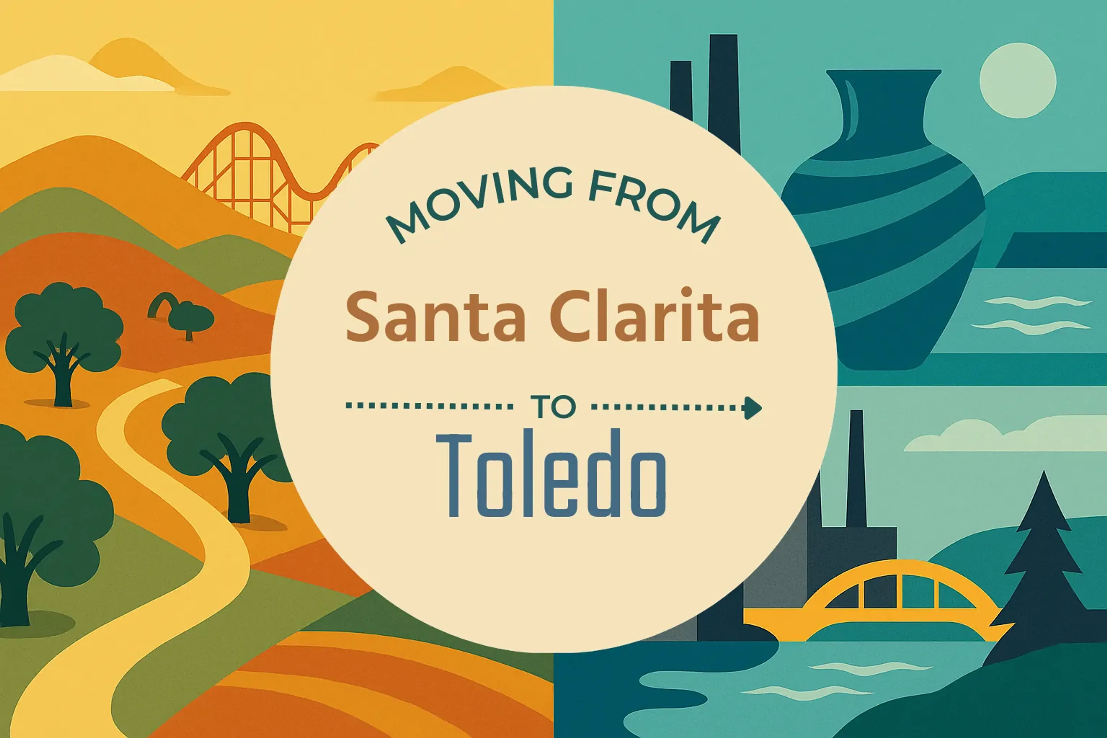 Side-by-side comparison of Santa Clarita to Toledo moving companies