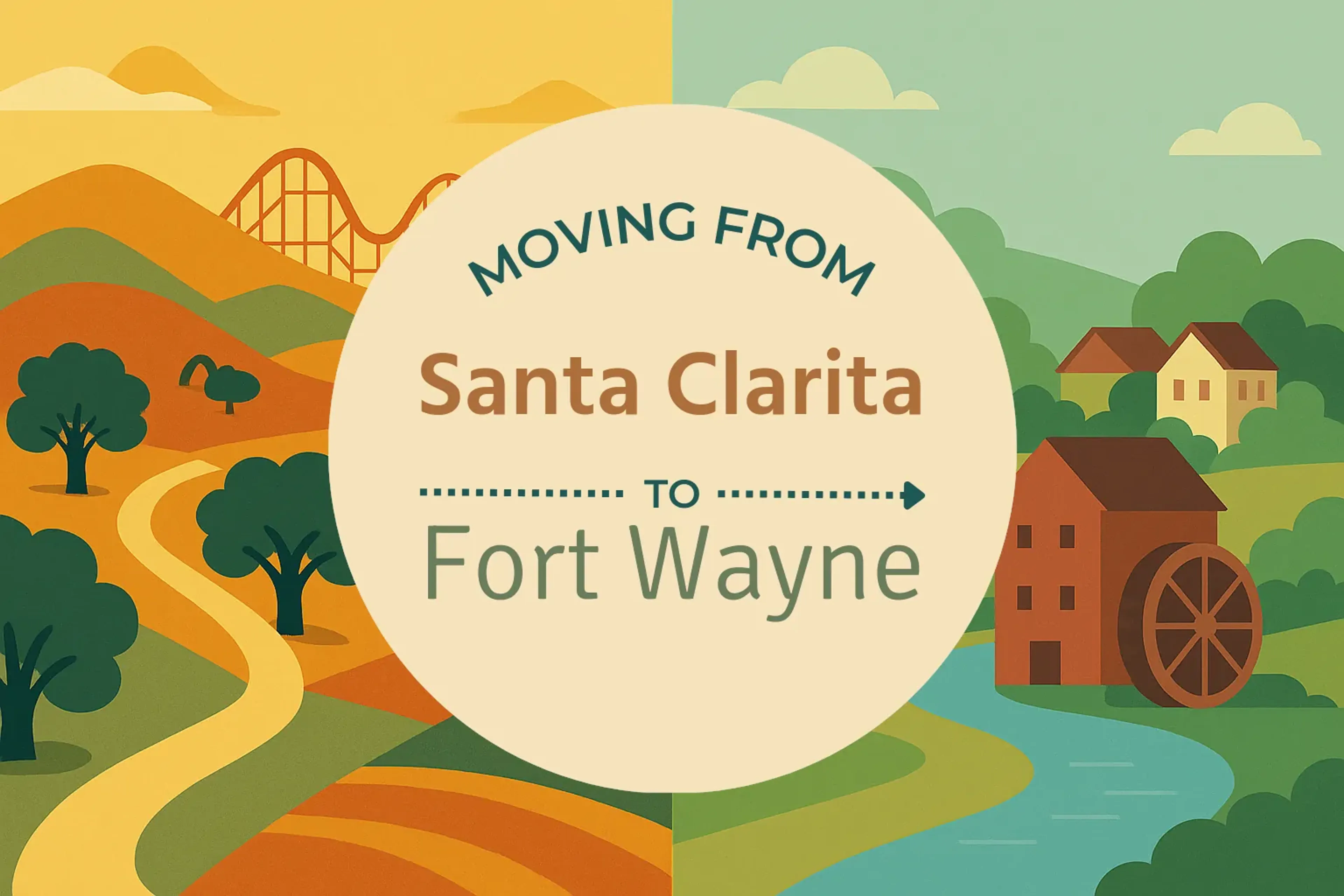 Side-by-side comparison of Santa Clarita to Fort Wayne moving companies