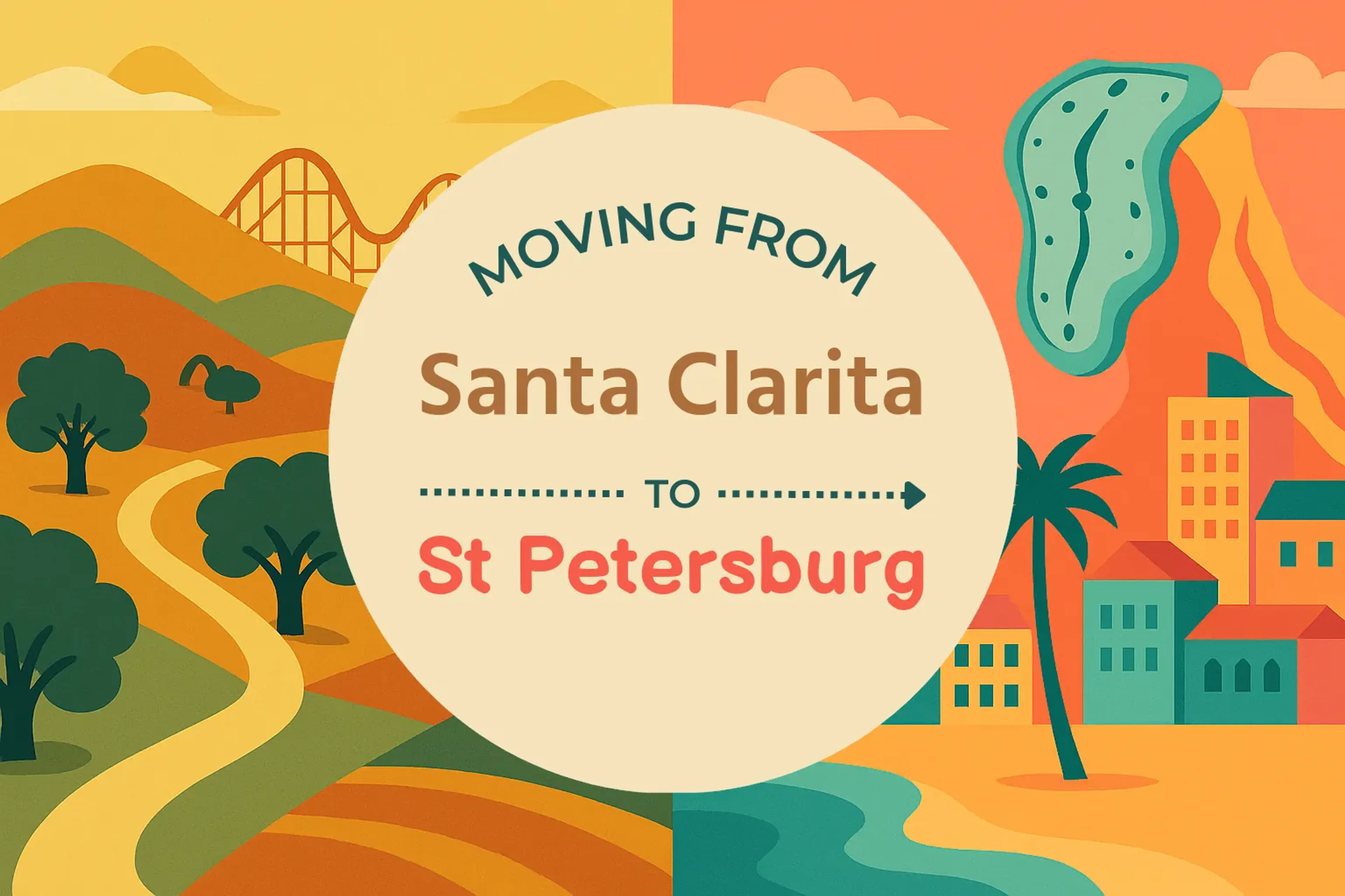 Side-by-side comparison of Santa Clarita to St. Petersburg moving companies